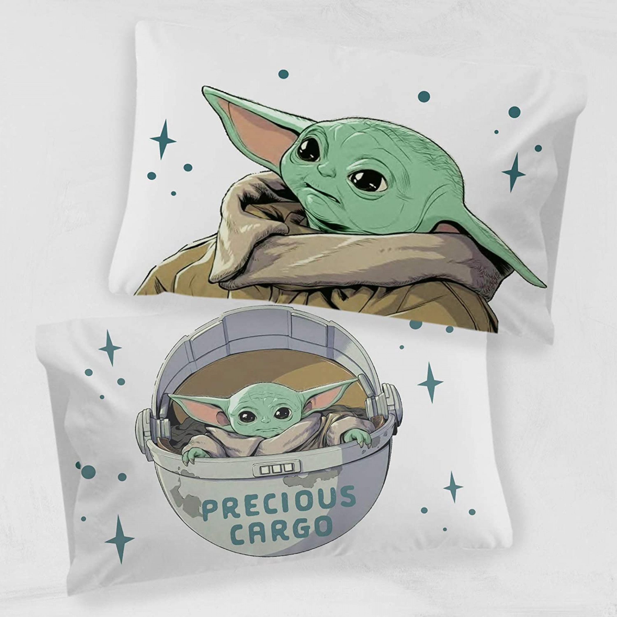 Star Wars The Mandalorian Curious Child 1-Pack Reversible Pillowcase, Multi-Color