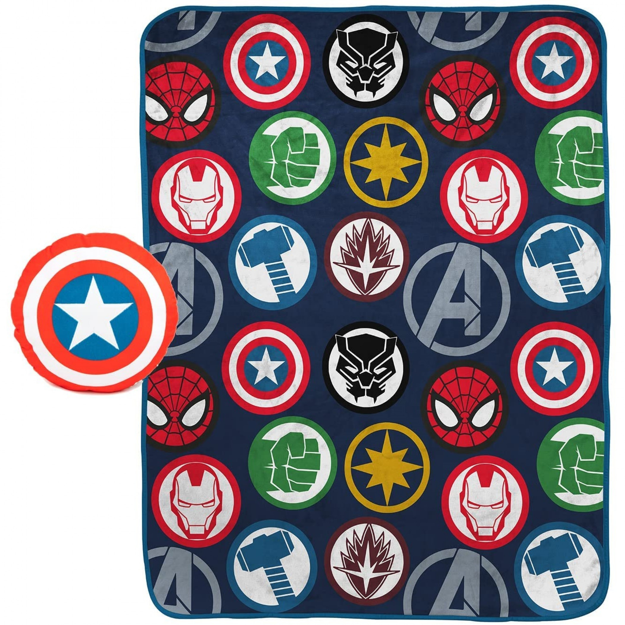 Marvel Comics The Avengers Symbols AOP Travel Nogginz Set, Multi-Color