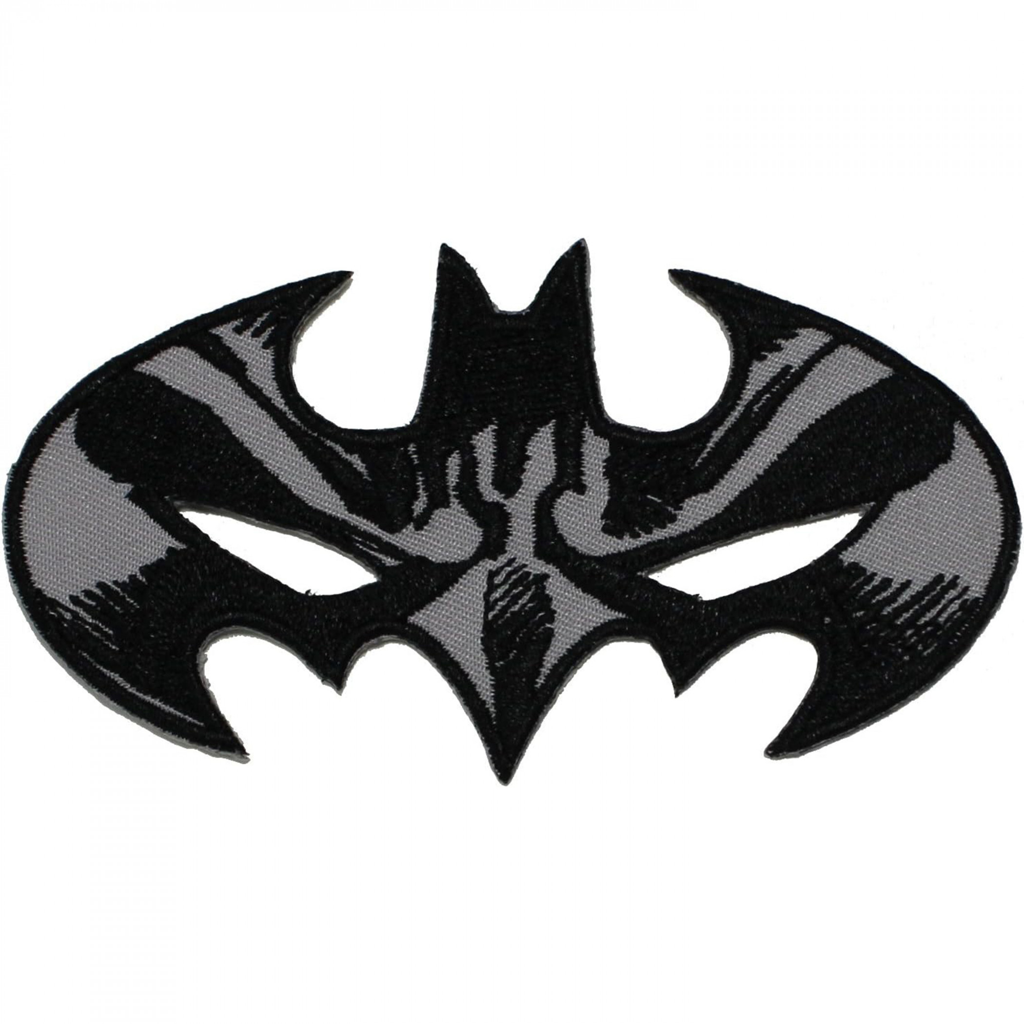 Batman Mask Logo Patch, Black