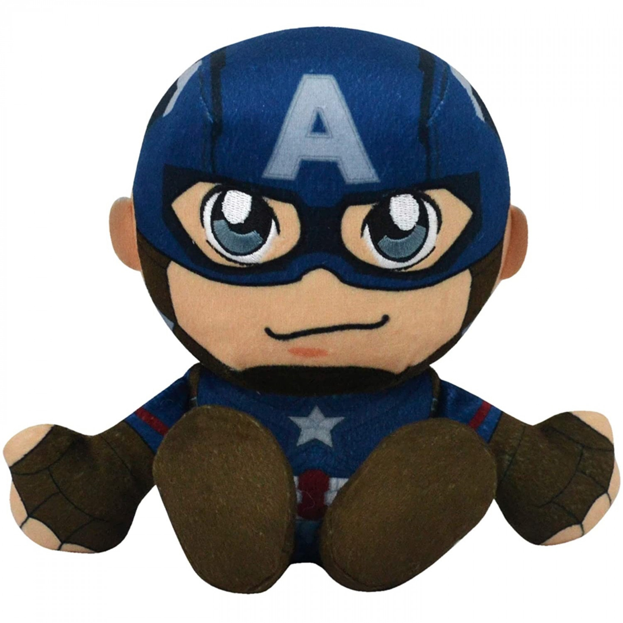 Marvel Captain America 8 Inch Kuricha Sitting Plush Doll, Multi-Color