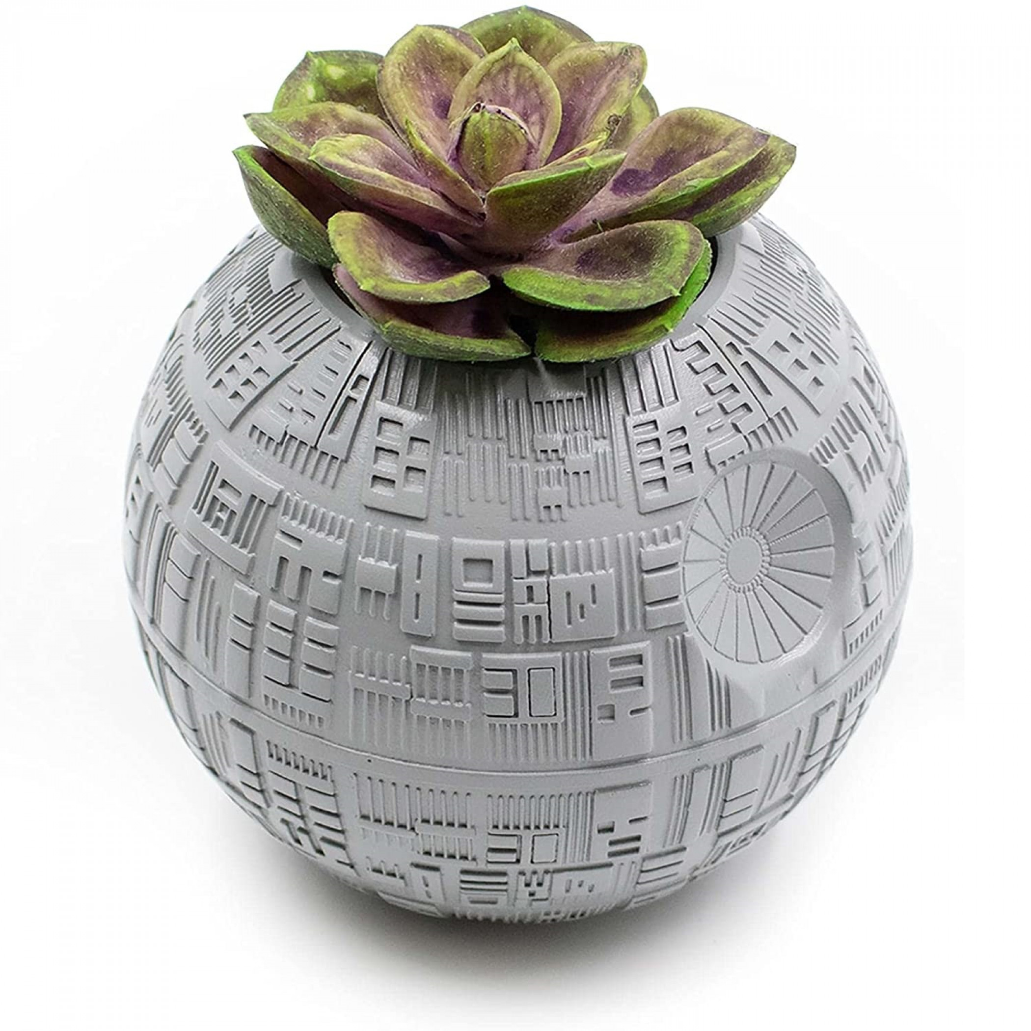 Star Wars A New Hope Death Star Ceramic Potted Planter, Grey