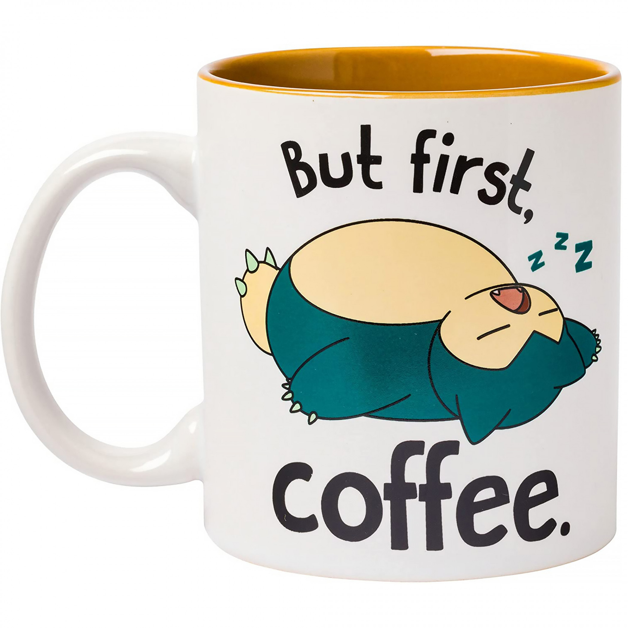 Pokémon Snorlax But First Coffee 20z Ceramic Mug, White
