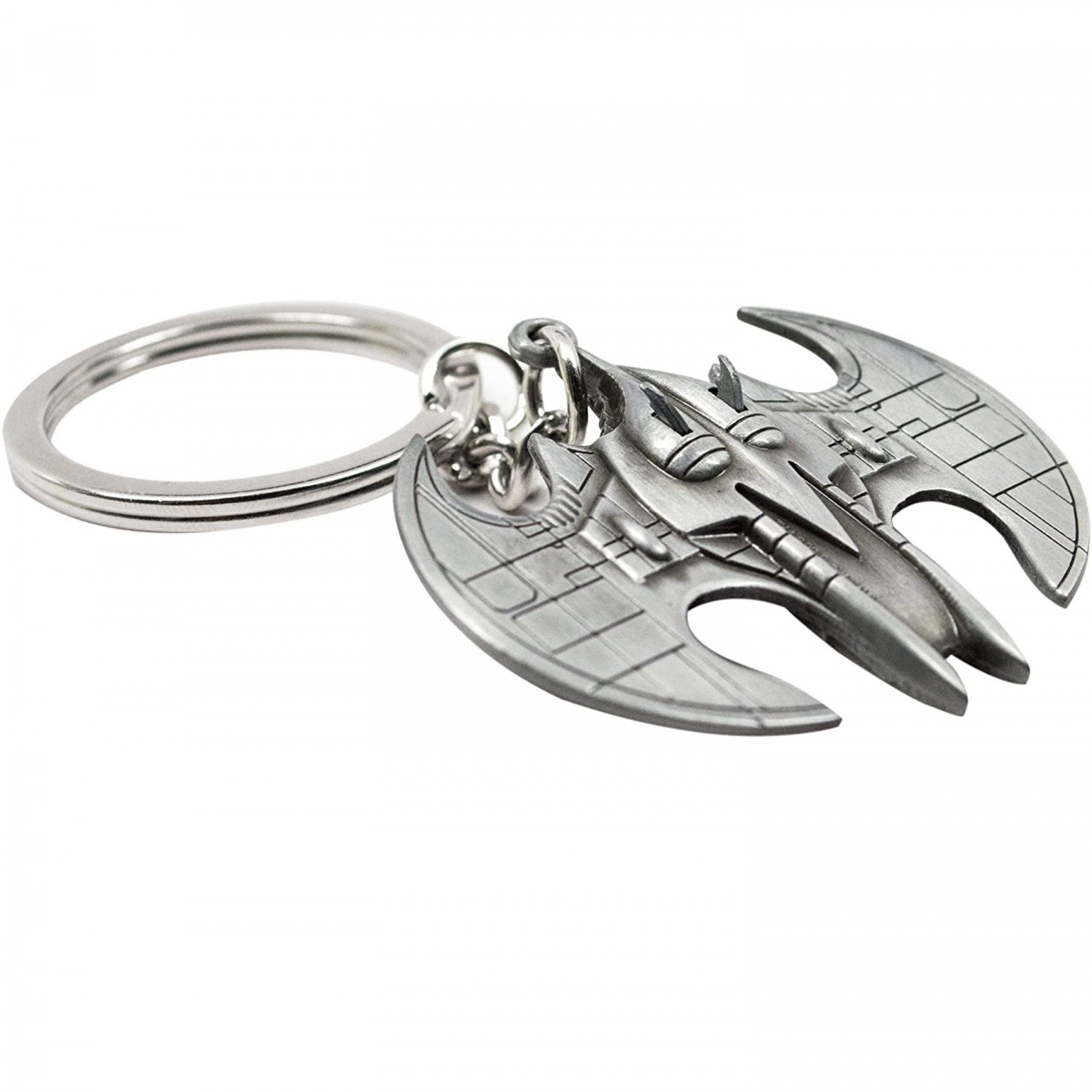 DC Comics Batman 1989 Batwing Keychain, Silver