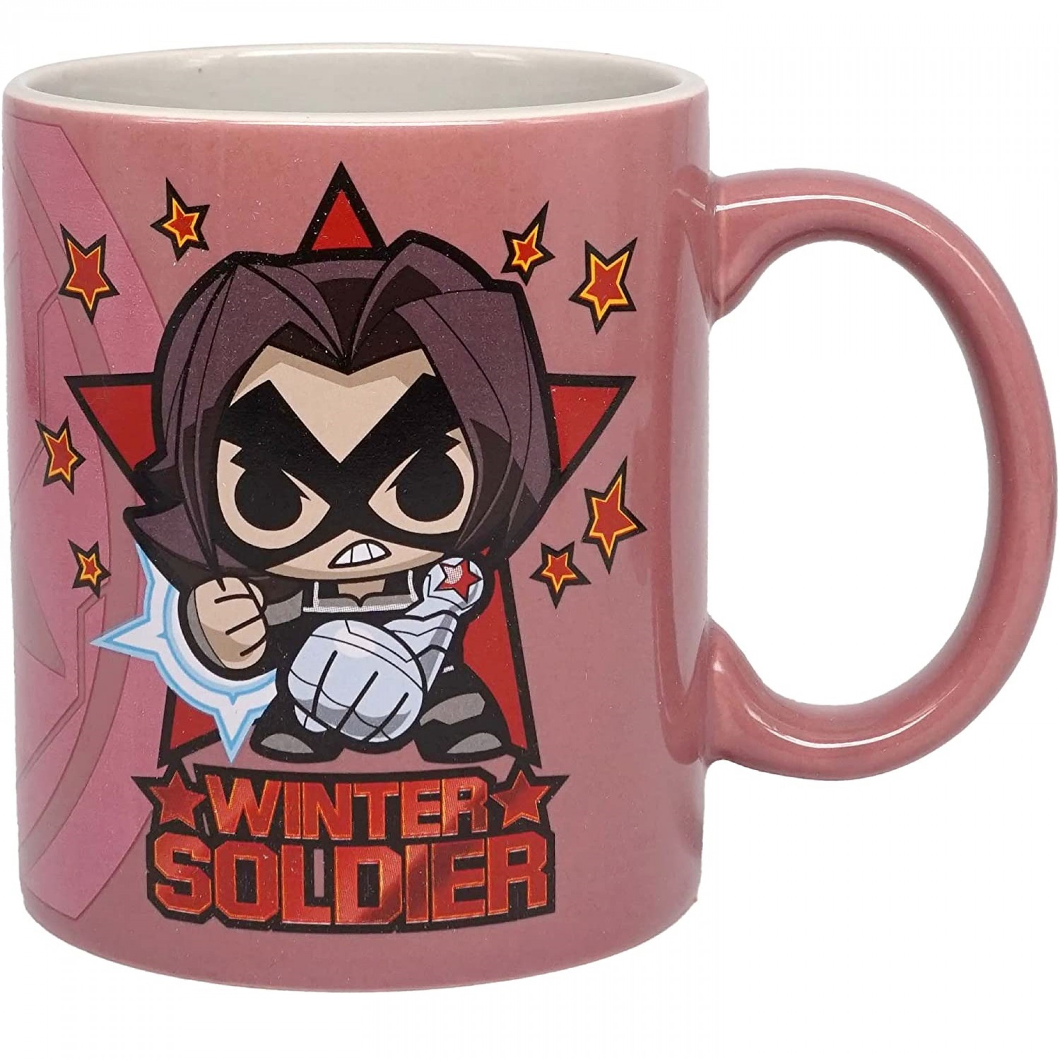 Marvel The Winter Soldier Chibi Character and Symbol 11oz. Ceramic Mug, Multi-Color