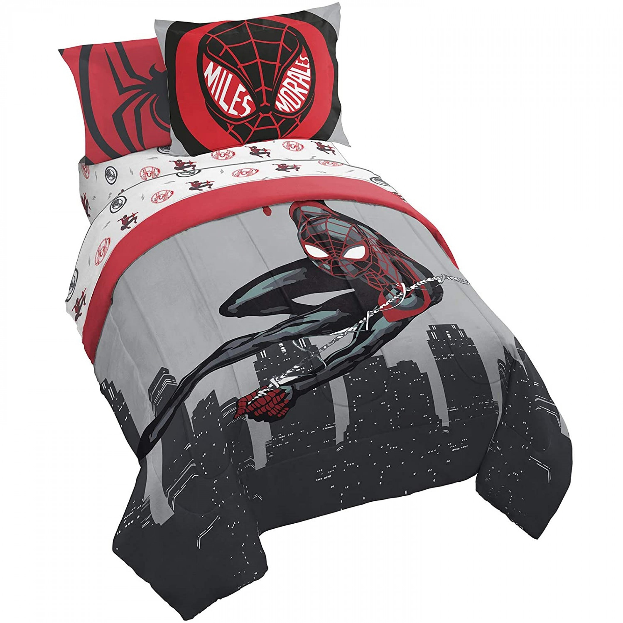 Marvel Spider-Man Miles Morales New Kid Full Bed Set, Multi-Color