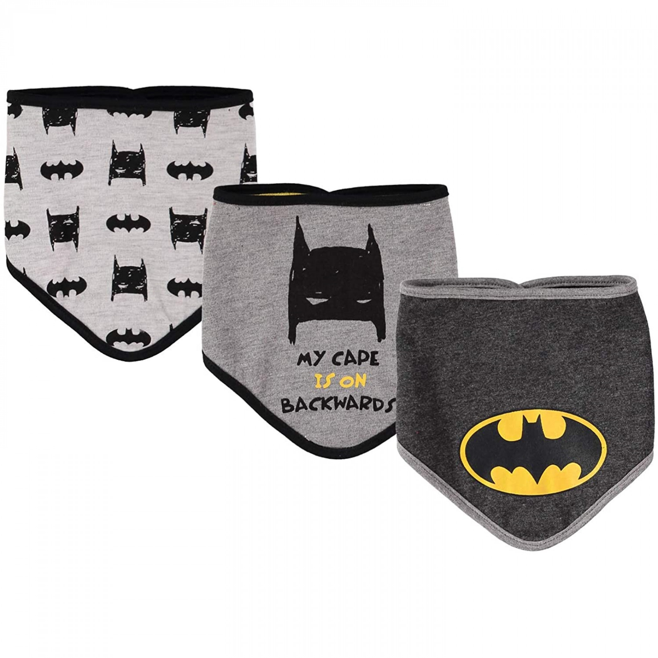 Batman Bandana Bibs 3-Pack, Multi-Color