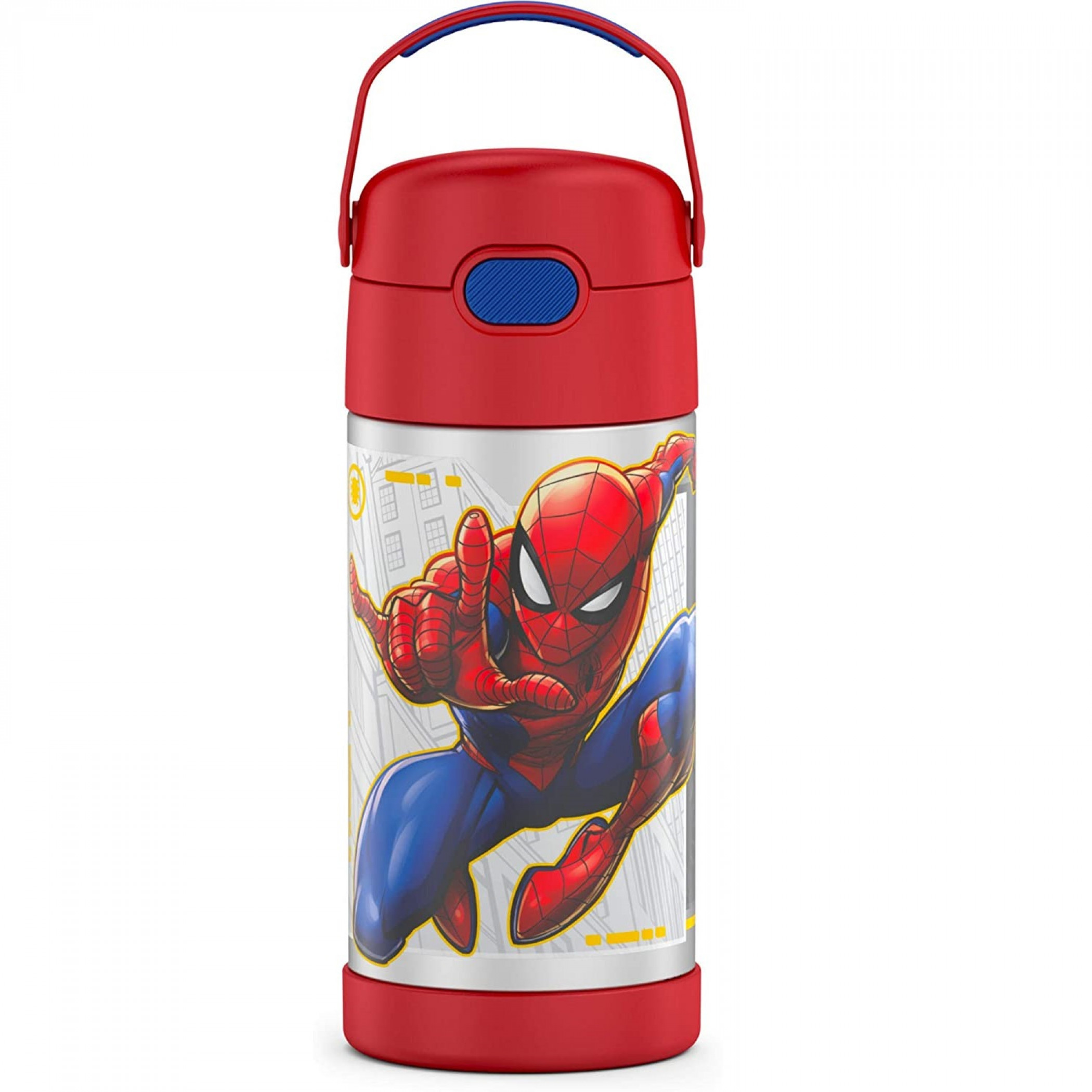 Spider-Man Swinging Stainless Steel 12oz Thermos Funtainer, Multi-Color