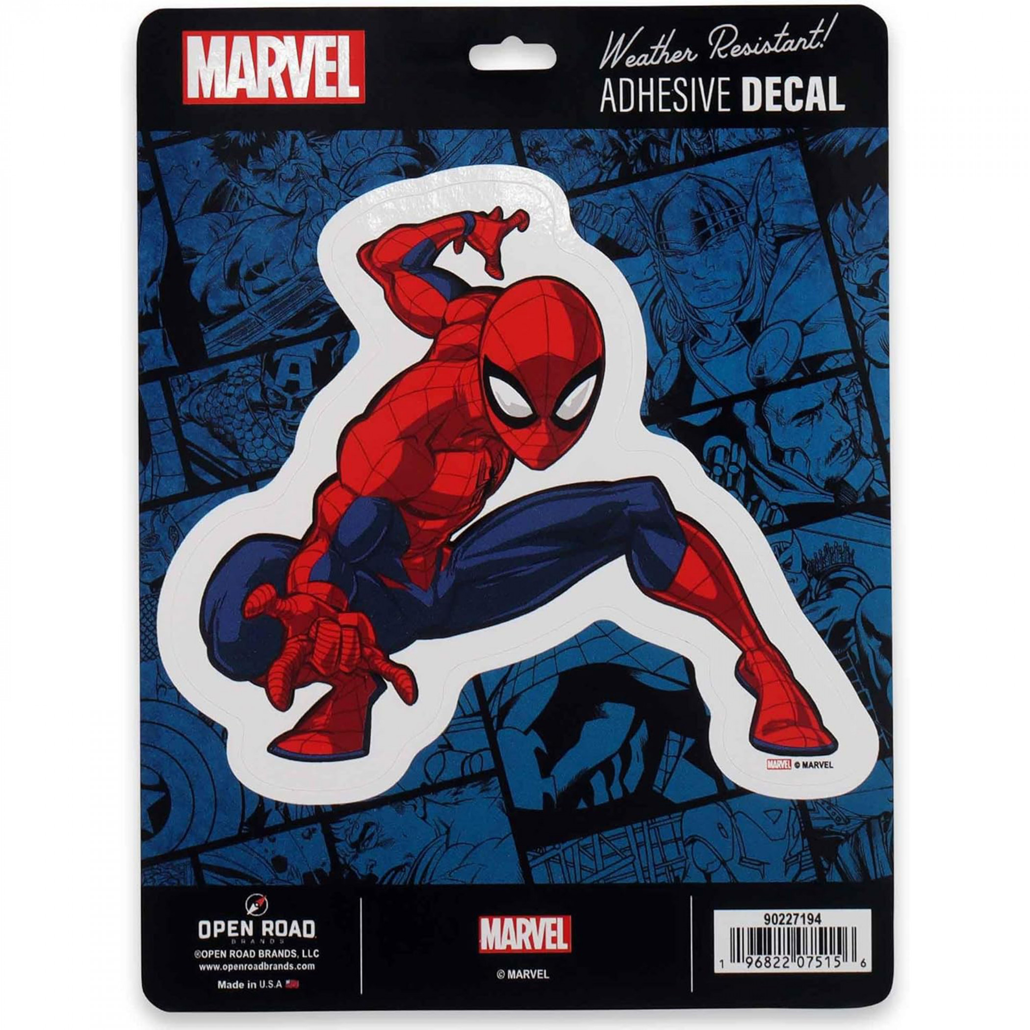Spider-Man Crouching Car Decal, Multi-Color