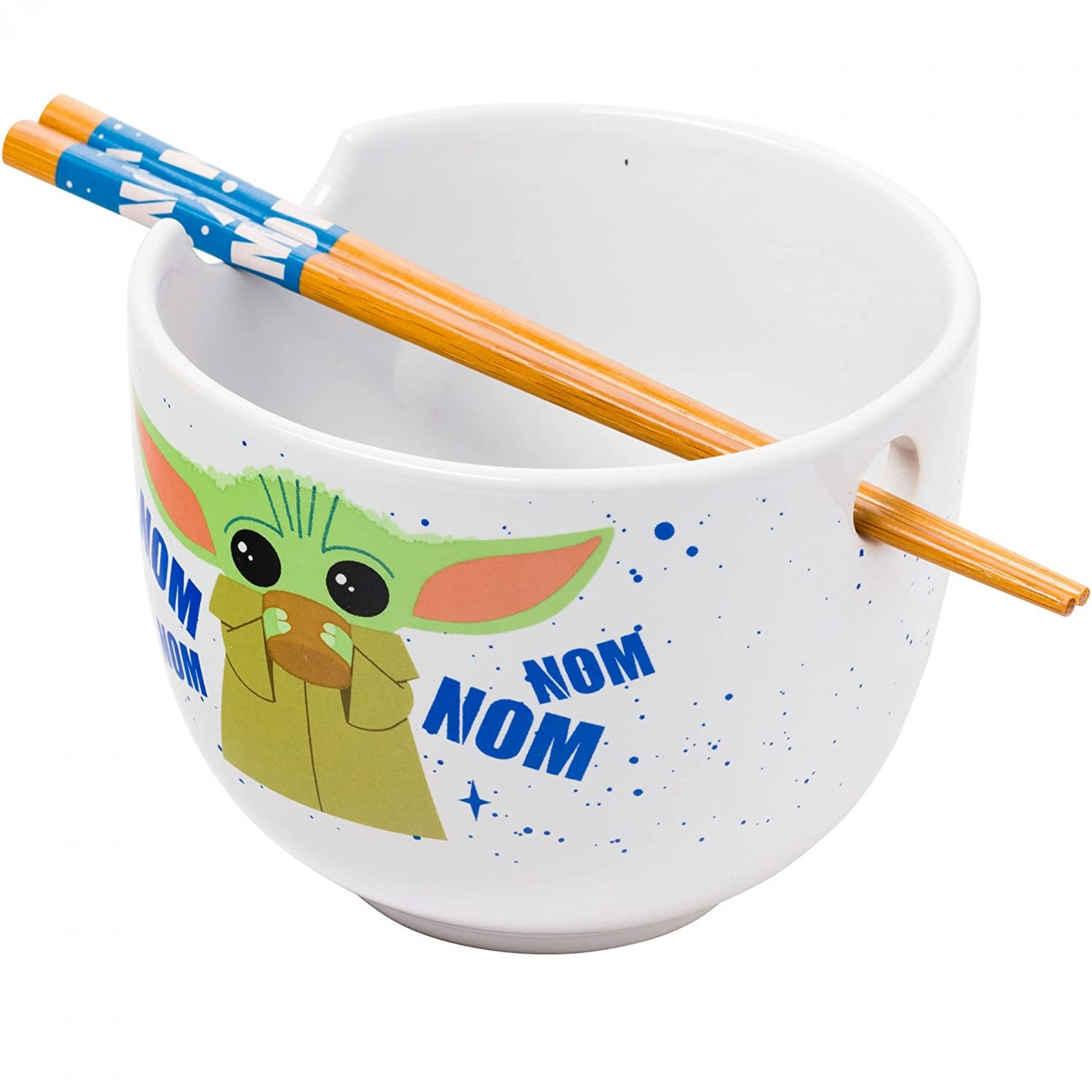 Star Wars The Mandalorian The Child Nom Nom Ramen Bowl with Chopsticks, Multi-Color