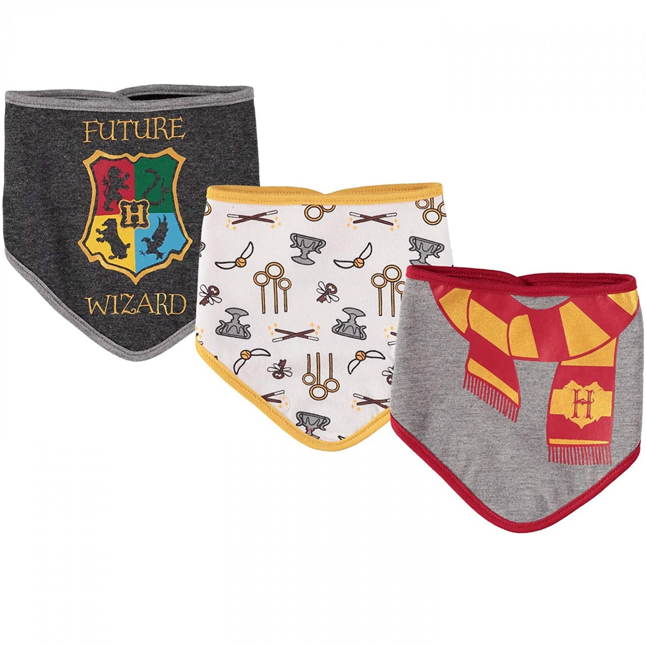 Harry Potter Bandana Bib 3 Pack, Multi-Color