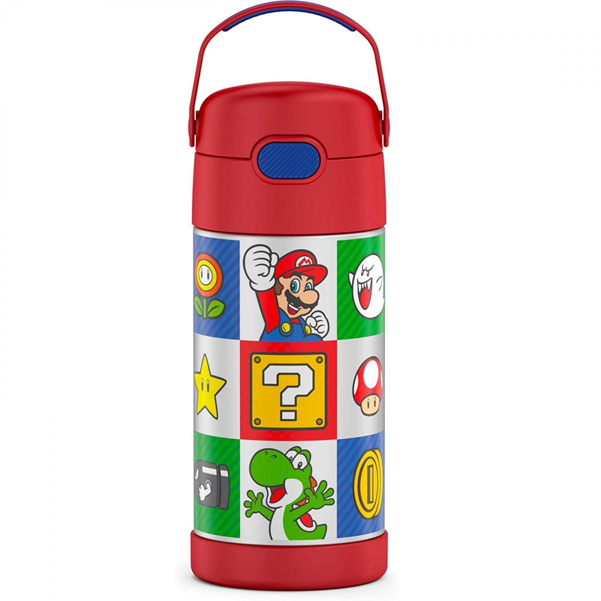 Nintendo Super Mario Bros. 12oz Thermos Funtainer, Multi-Color