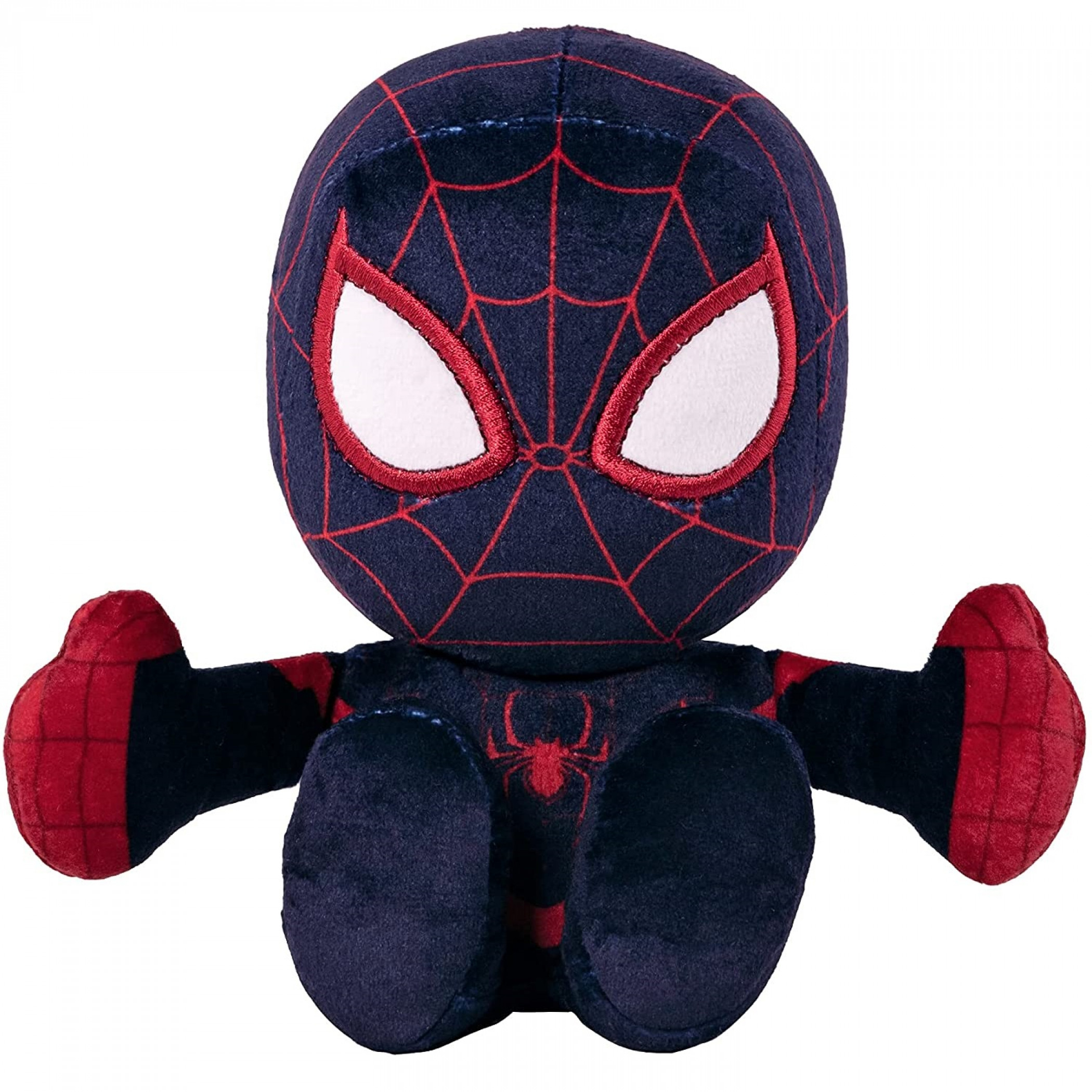 Marvel Spider-Man Miles Morales 8 Inch Kuricha Sitting Plush Doll, Multi-Color