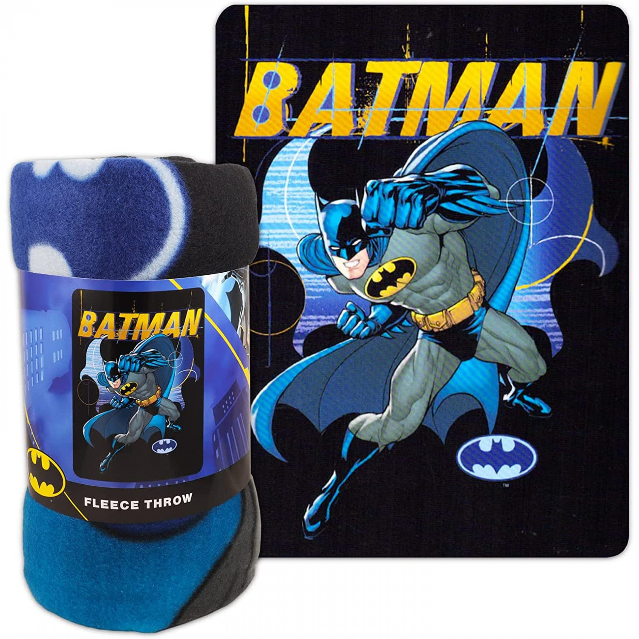 Batman Fighting Crime 45'x60' Fleece Throw Blanket, Multi-Color