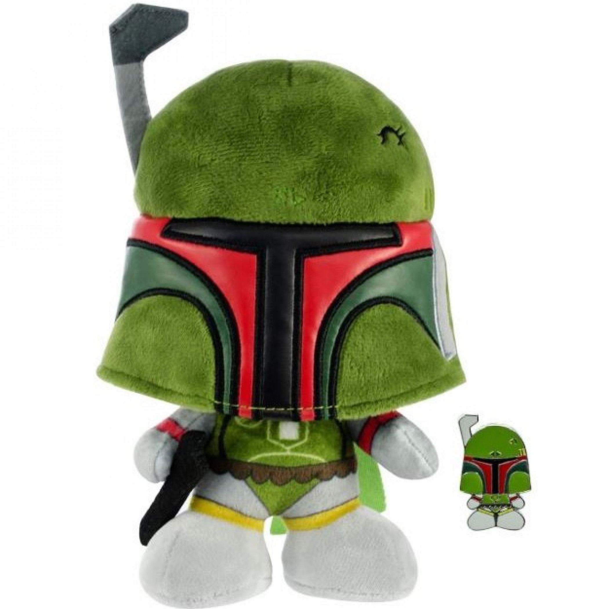 Star Wars Boba Fett Stylized 7 Inch Plush Doll with Enamel Pin, Green