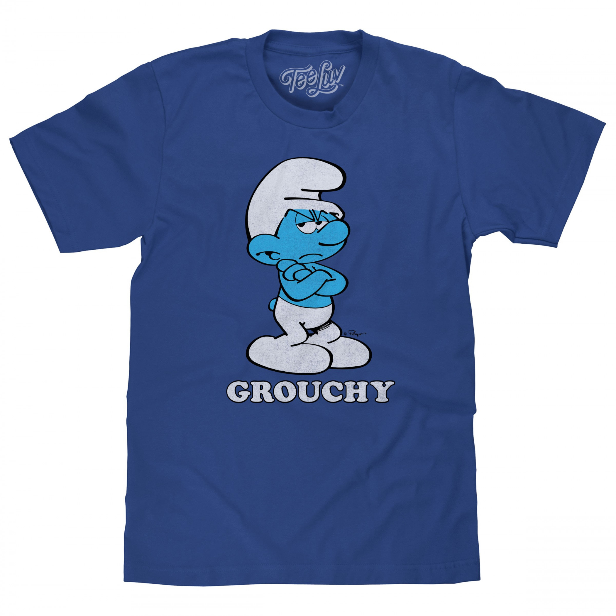 The Smurfs Grouchy T-Shirt, Blue