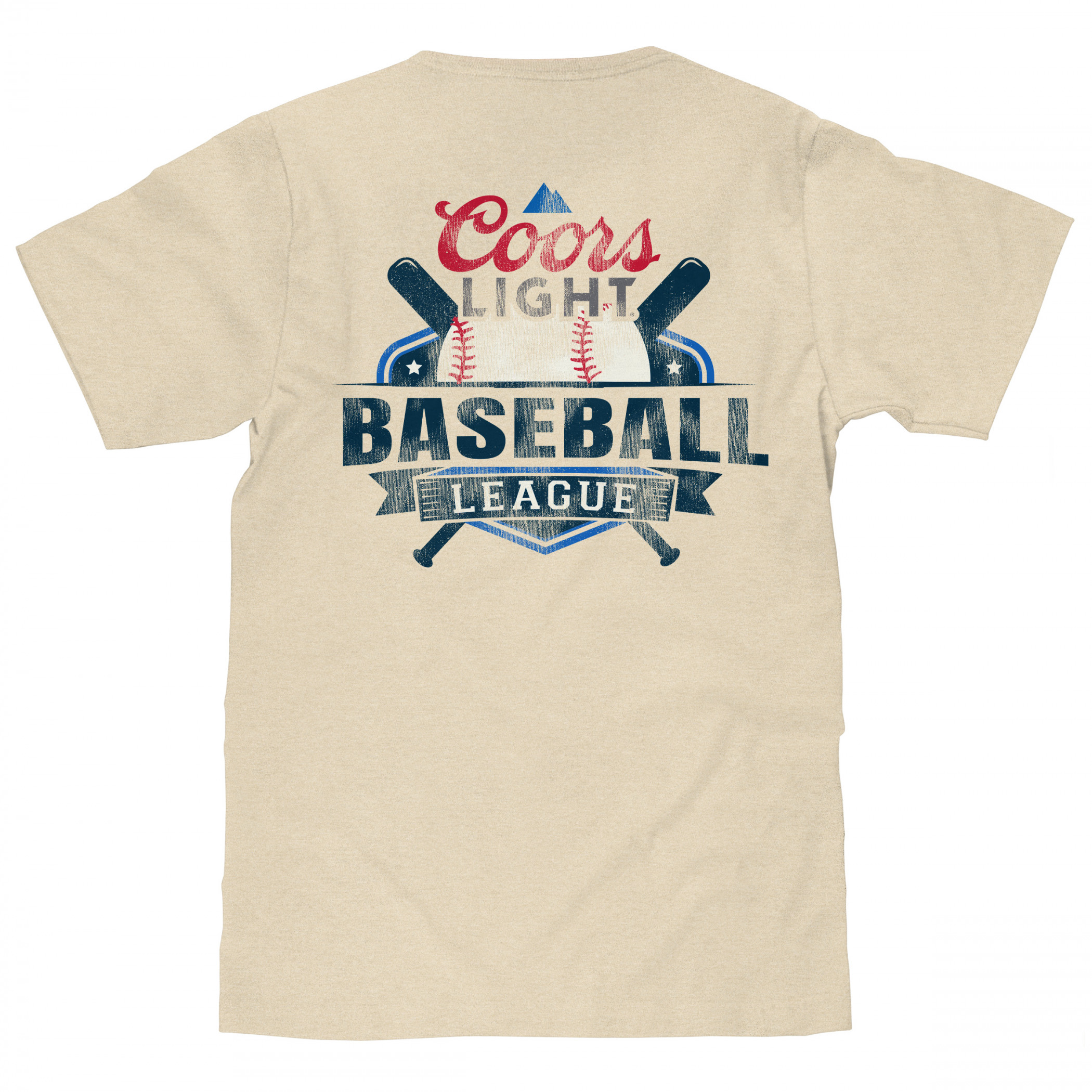 Coors Light Baseball League Front and Back T-Shirt