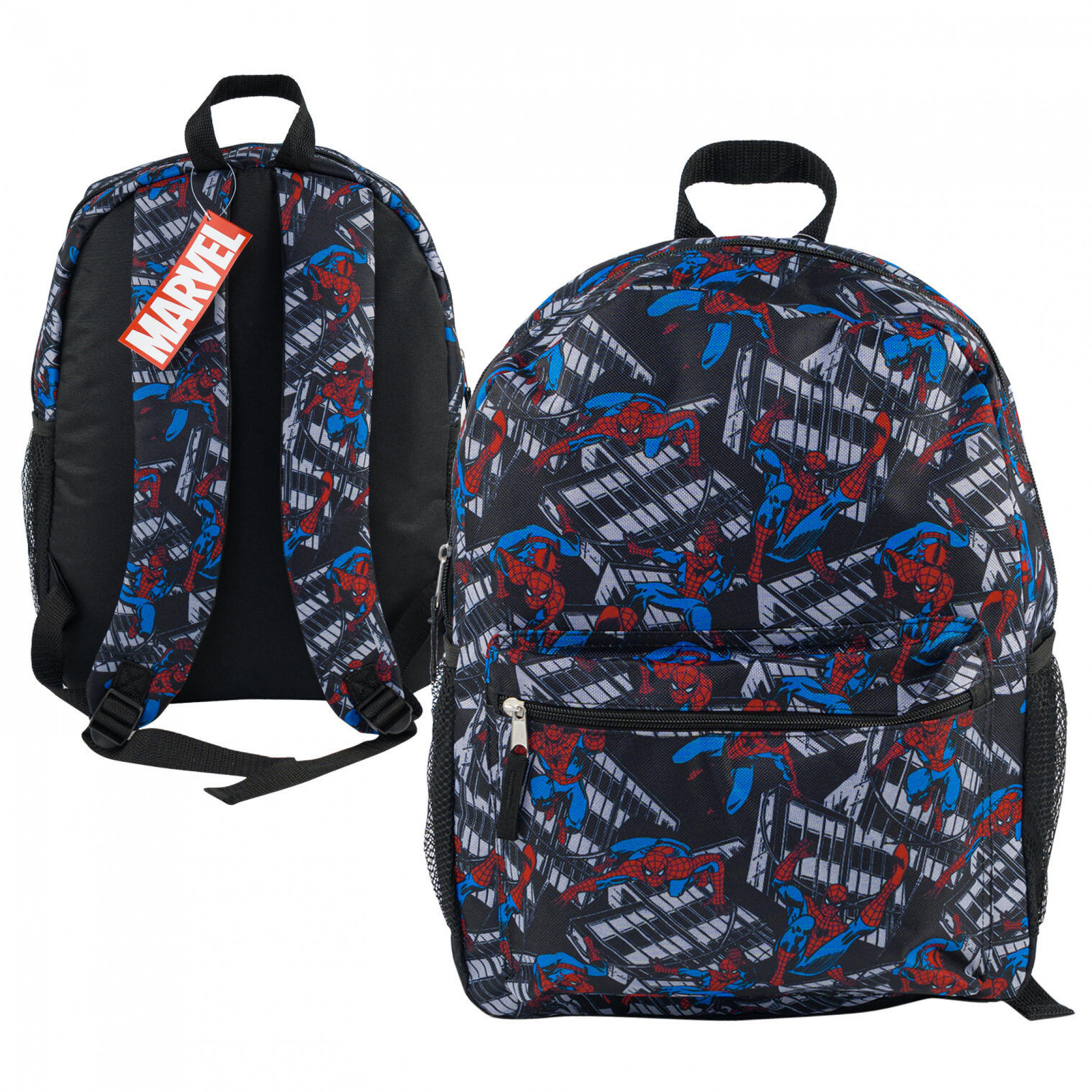Spider-Man City Swing 2 Pocket 16' Backpack, Multi-Color