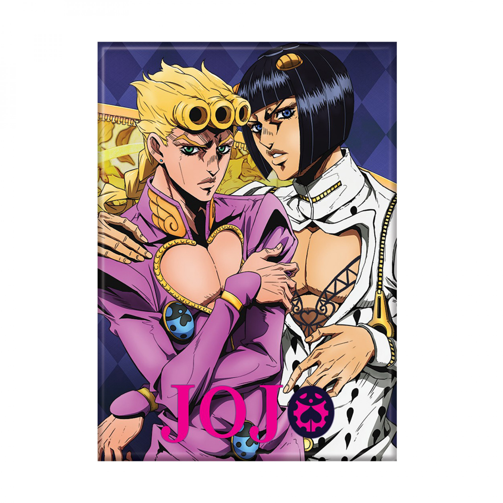 Jojo's Bizarre Adventure Giorno and Bucciarati Character Pose Magnet, Multi-Color