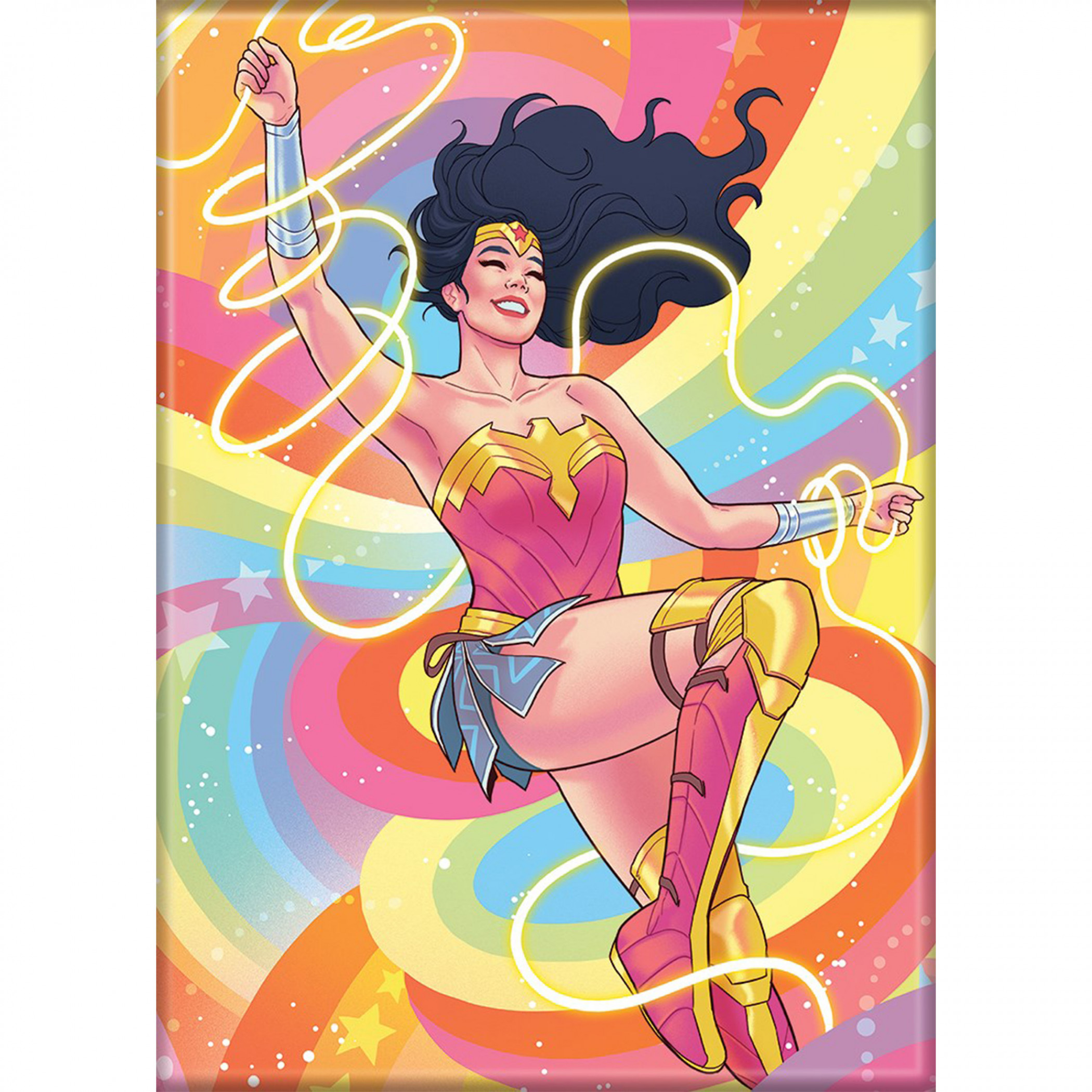 DC Comics Wonder Woman Joyous Pride Magnet, Multi-Color