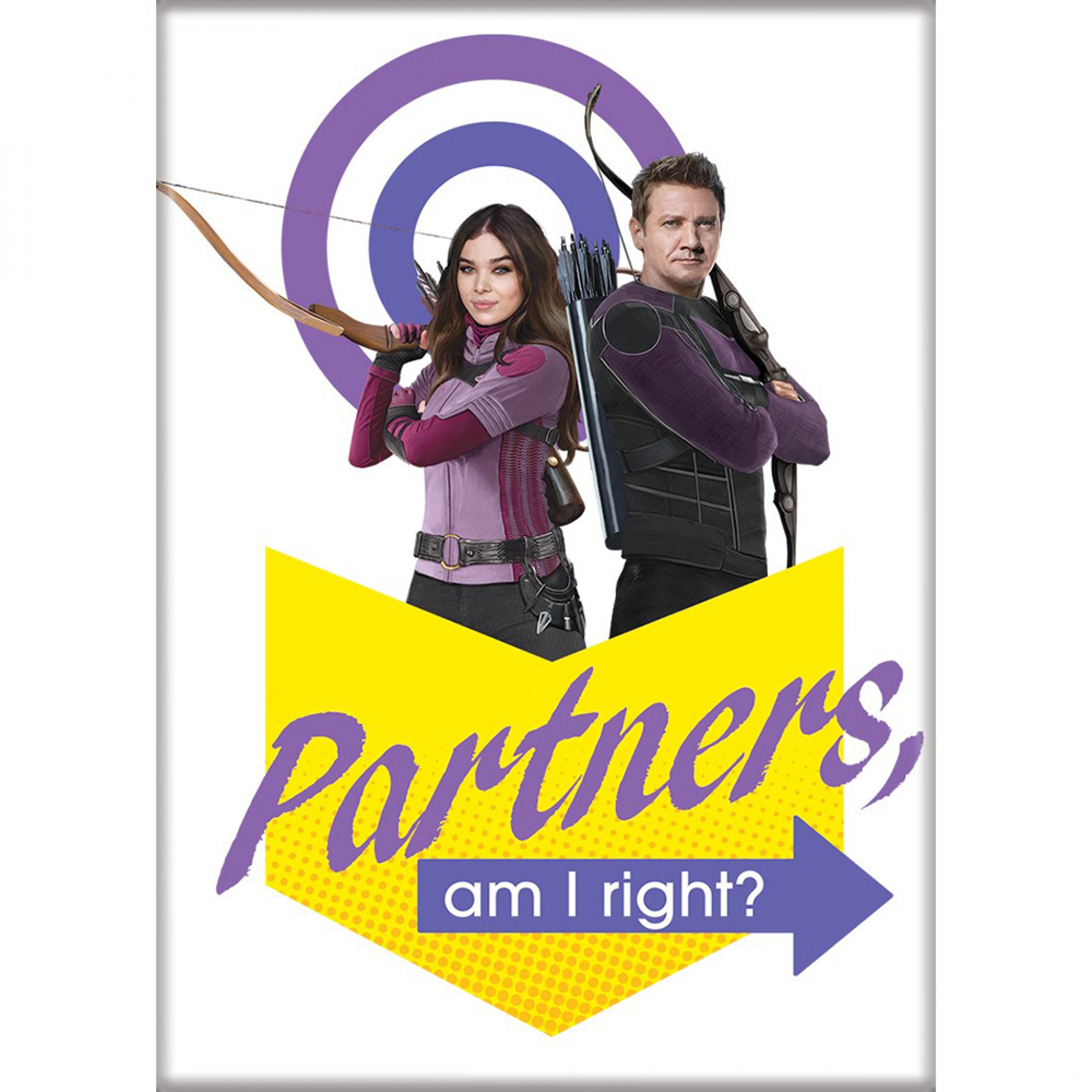 Marvel Studios Hawkeye Series Partners  Am I Right Magnet, Multi-Color