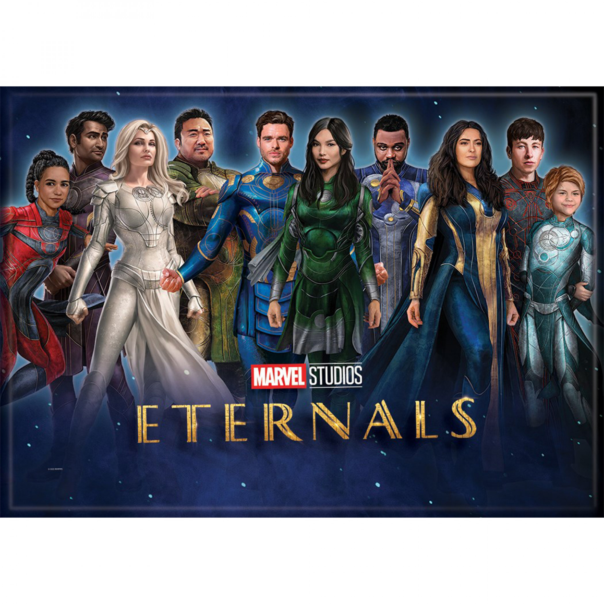 Marvel Comics Eternals Cast Painted Style Magnet, Multi-Color
