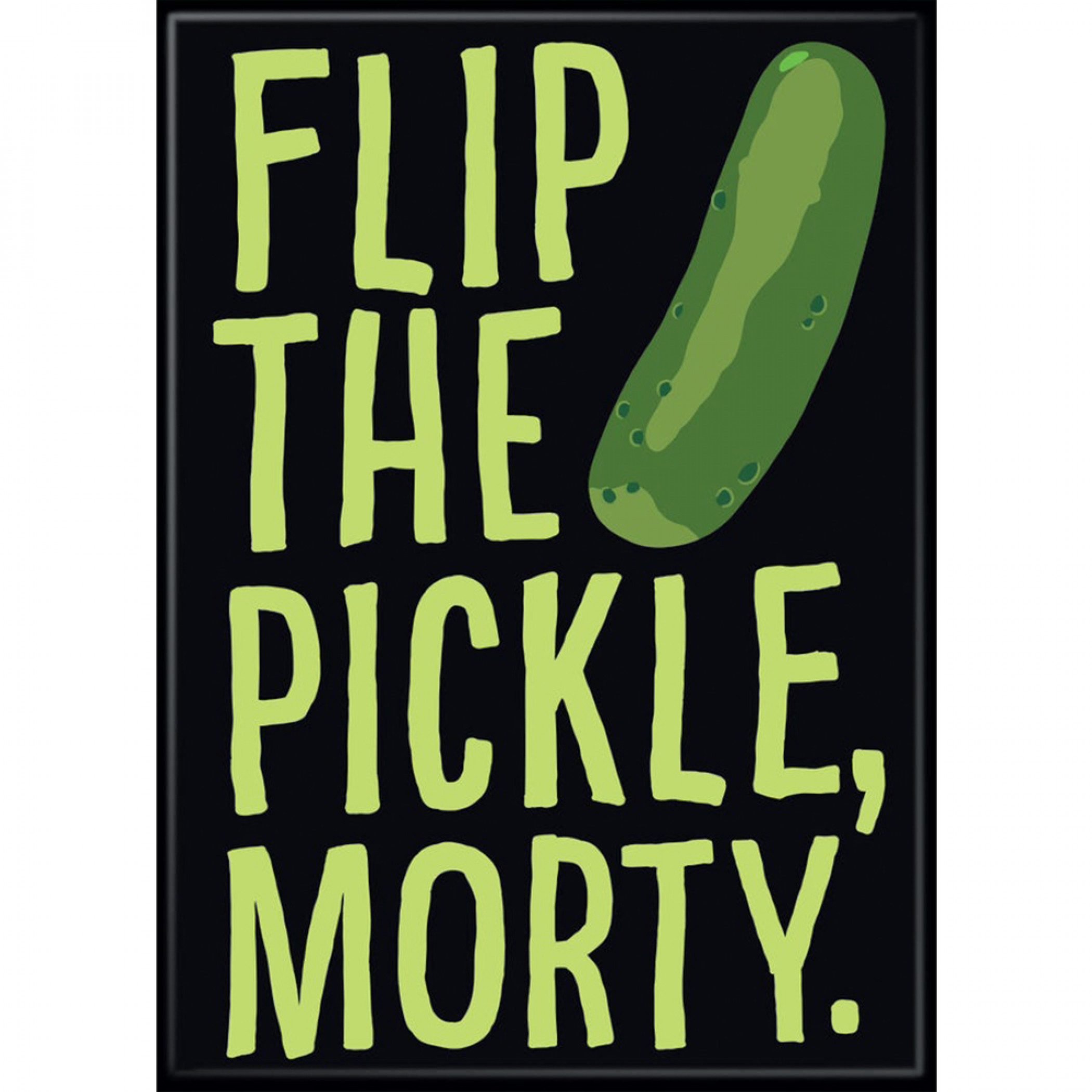 Rick and Morty Flip the Pickle  Morty Magnet, Multi-Color