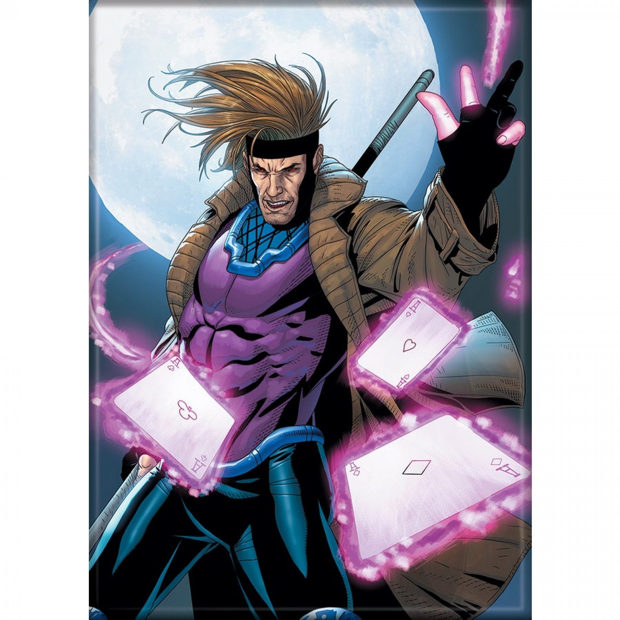 Gambit X-Men Card Throw Magnet, Multi-Color