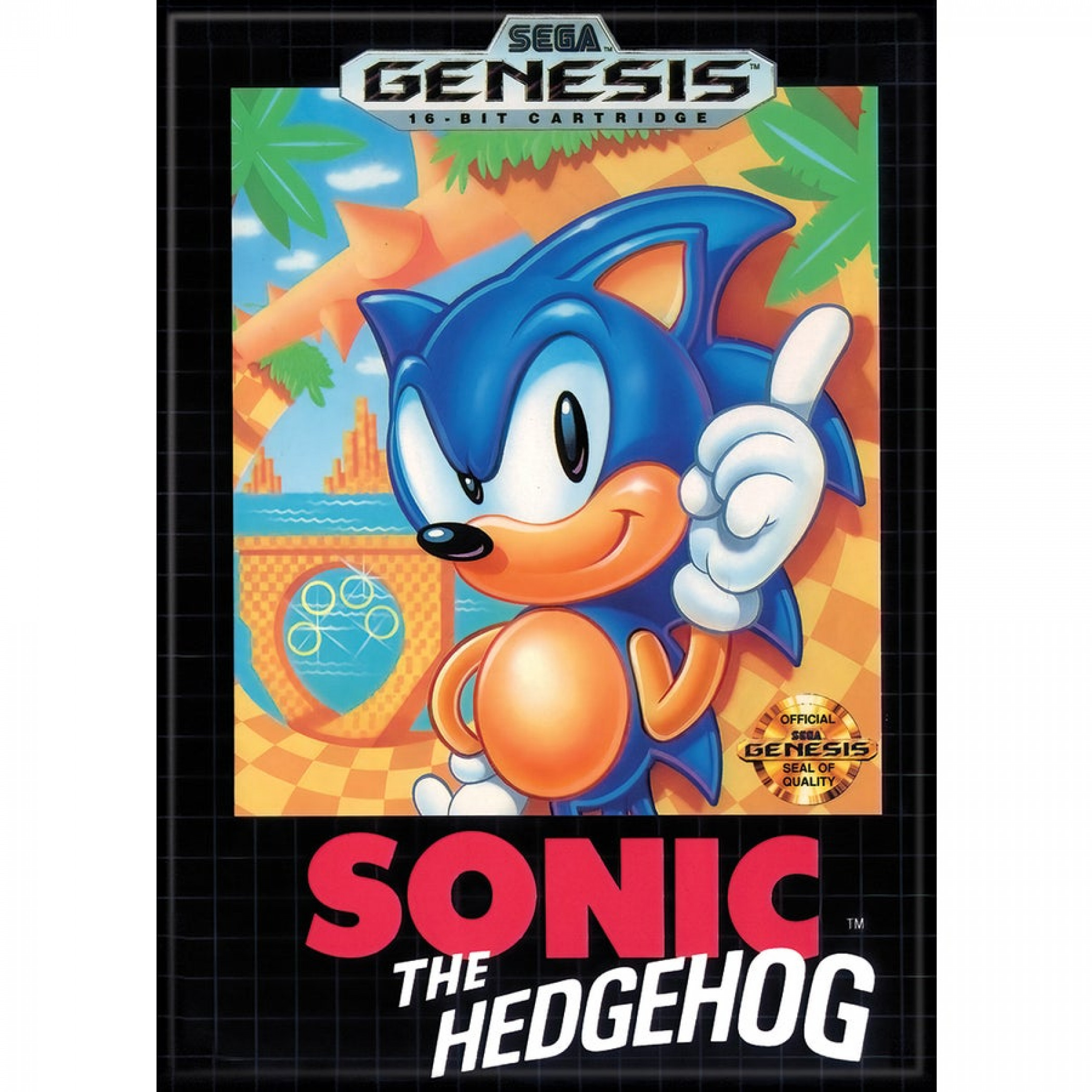 Sonic The Hedgehog Sega Genesis Cartridge Magnet, Multi-Color