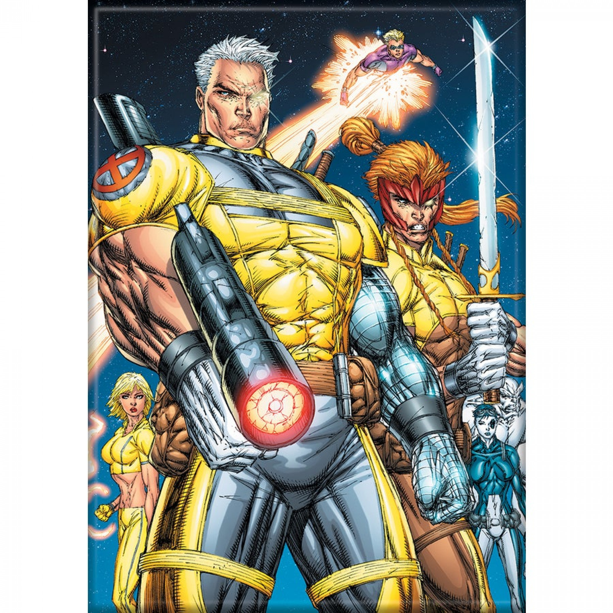 Marvel Comics X Force #1 Cable Liefeld Magnet, Multi-Color