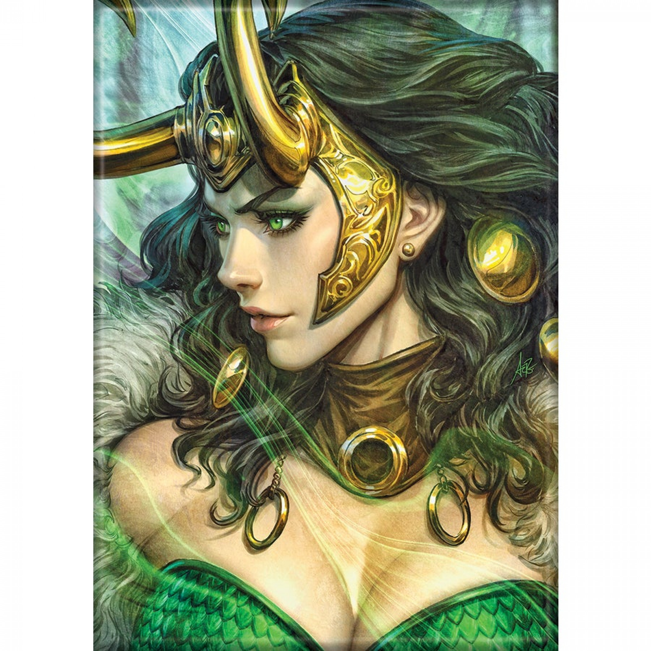 Marvel Loki #1 Artgerm Variant Cover Magnet, Multi-Color