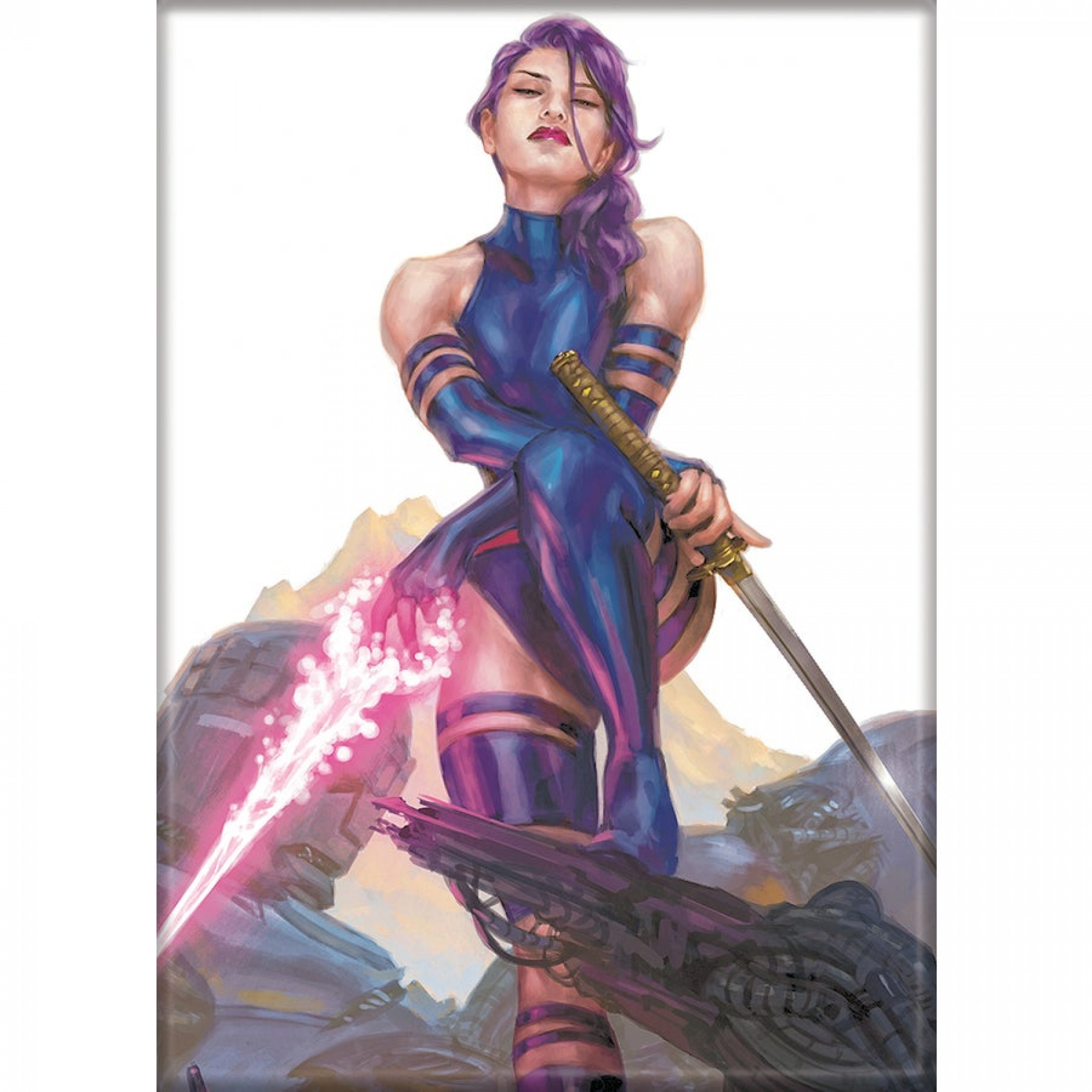 X-Men Vol #5 Psylocke Mercado Magnet, Multi-Color