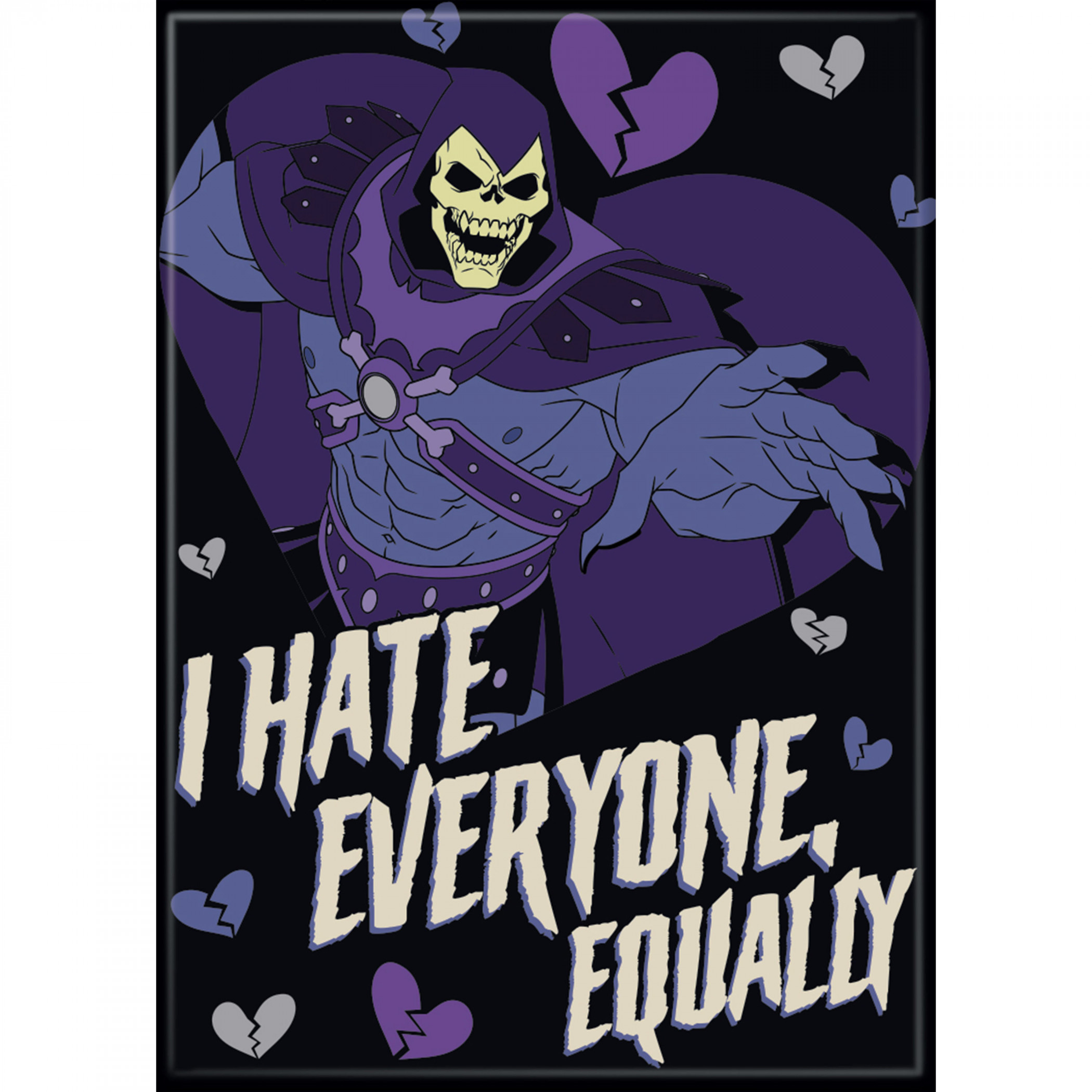 Skeletor Masters of the Universe I Hate Everyone Equally Magnet, Black