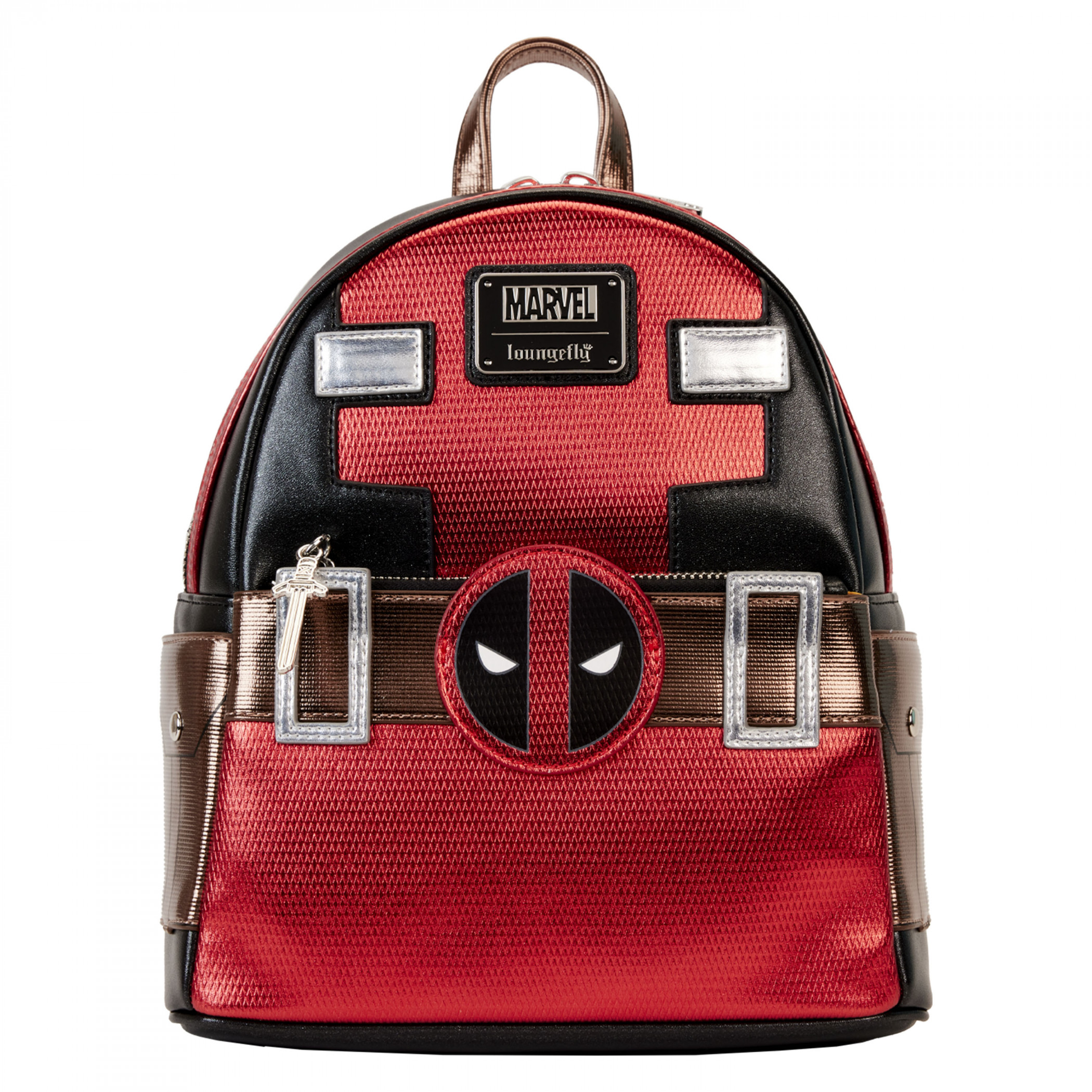 Deadpool Metallic Collection Cosplay Mini Backpack By Loungefly, Red