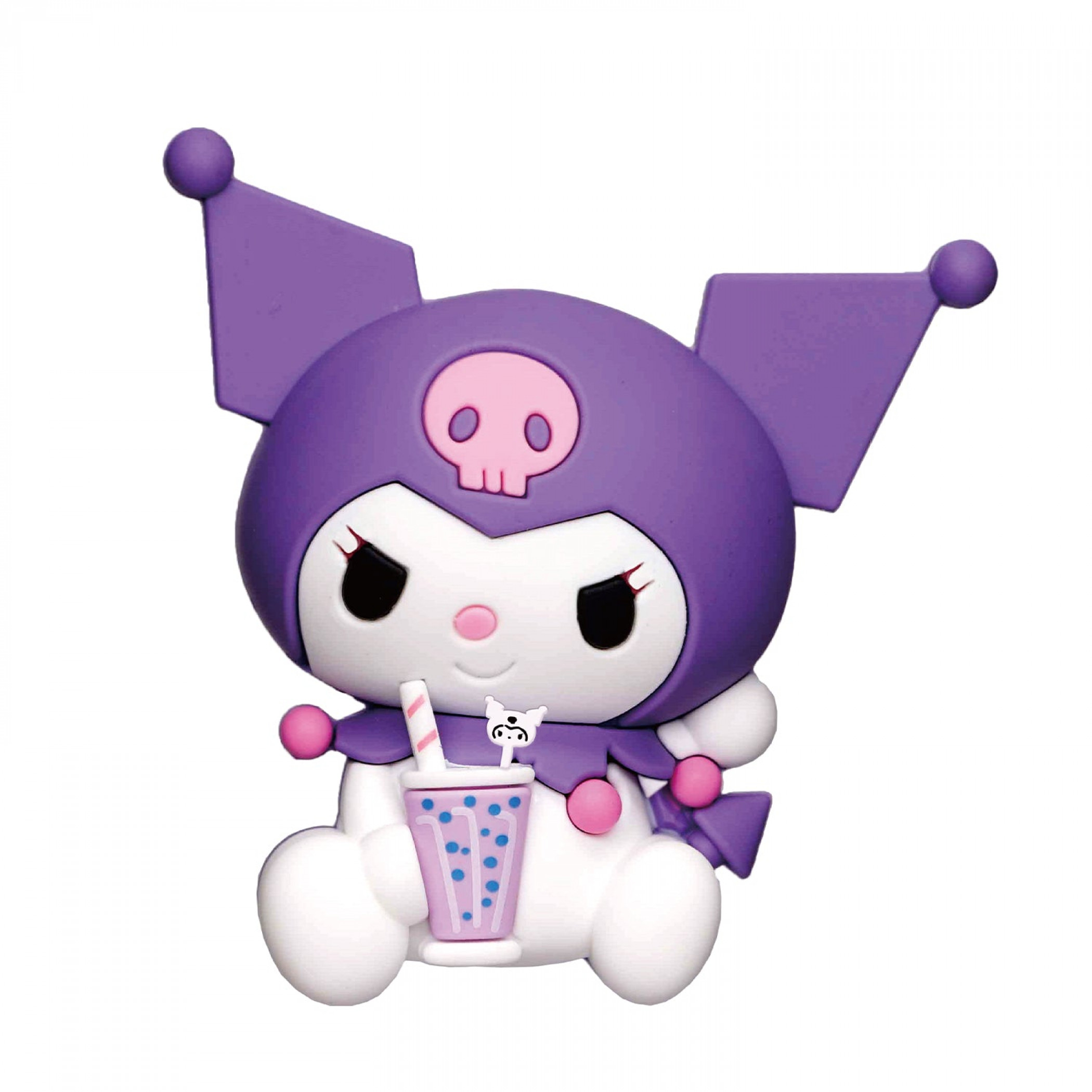 Sanrio Kuromi with Boba Chibi 3D Foam Magnet, Multi-Color