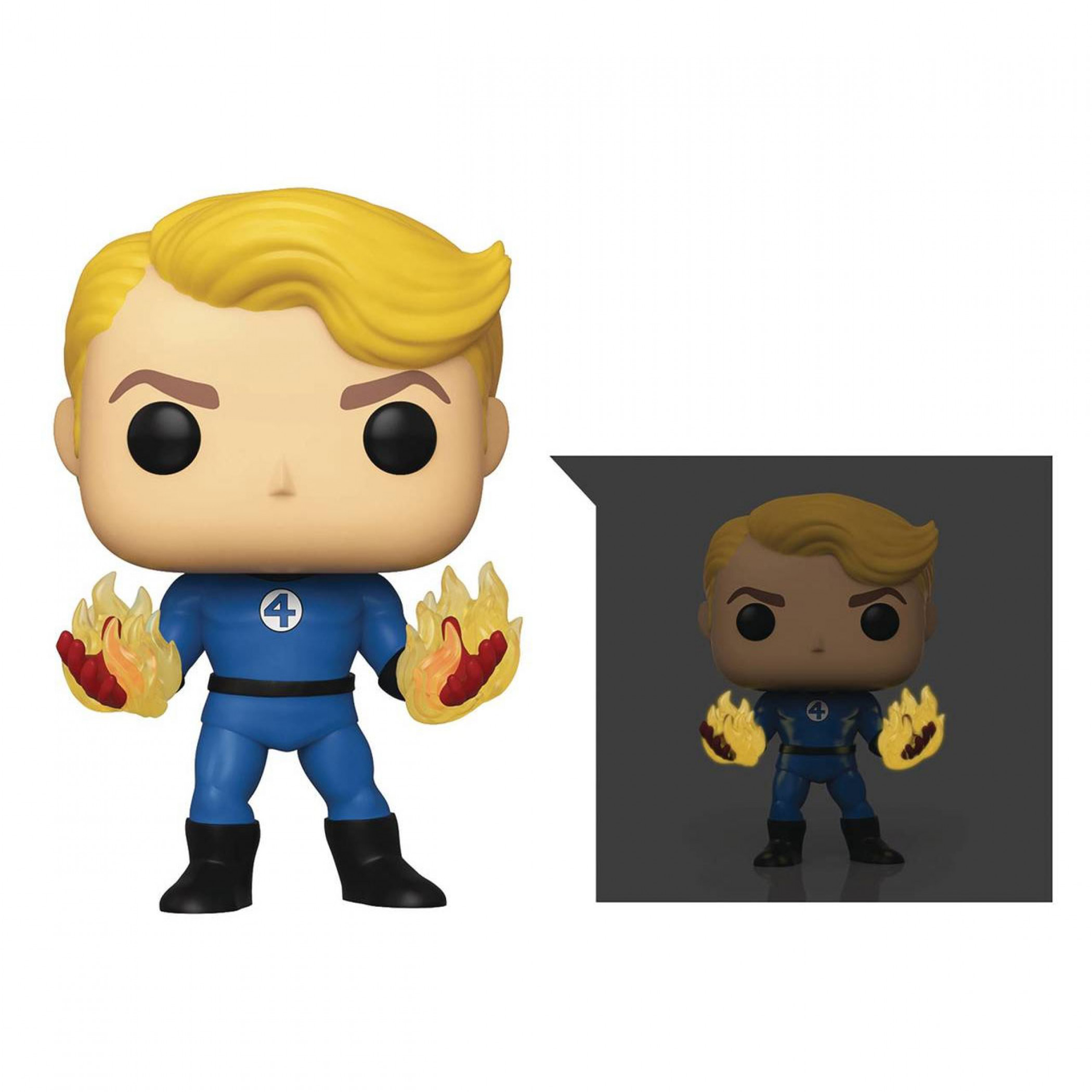 Funko Pop! Marvel: Fantastic Four - Human Torch Specialty Series, Multi-Color