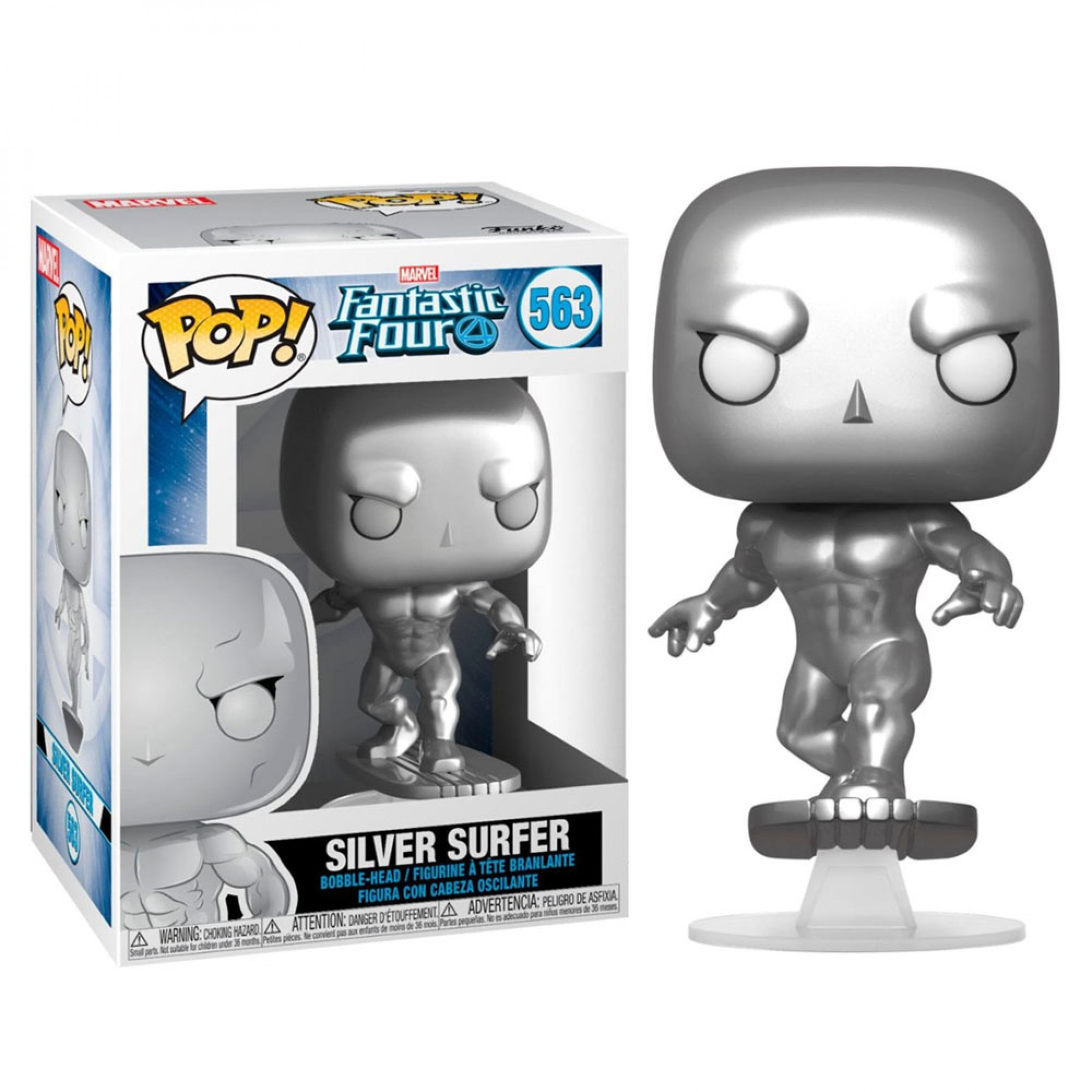 Funko Pop! Marvel: Fantastic Four - Silver Surfer, Silver