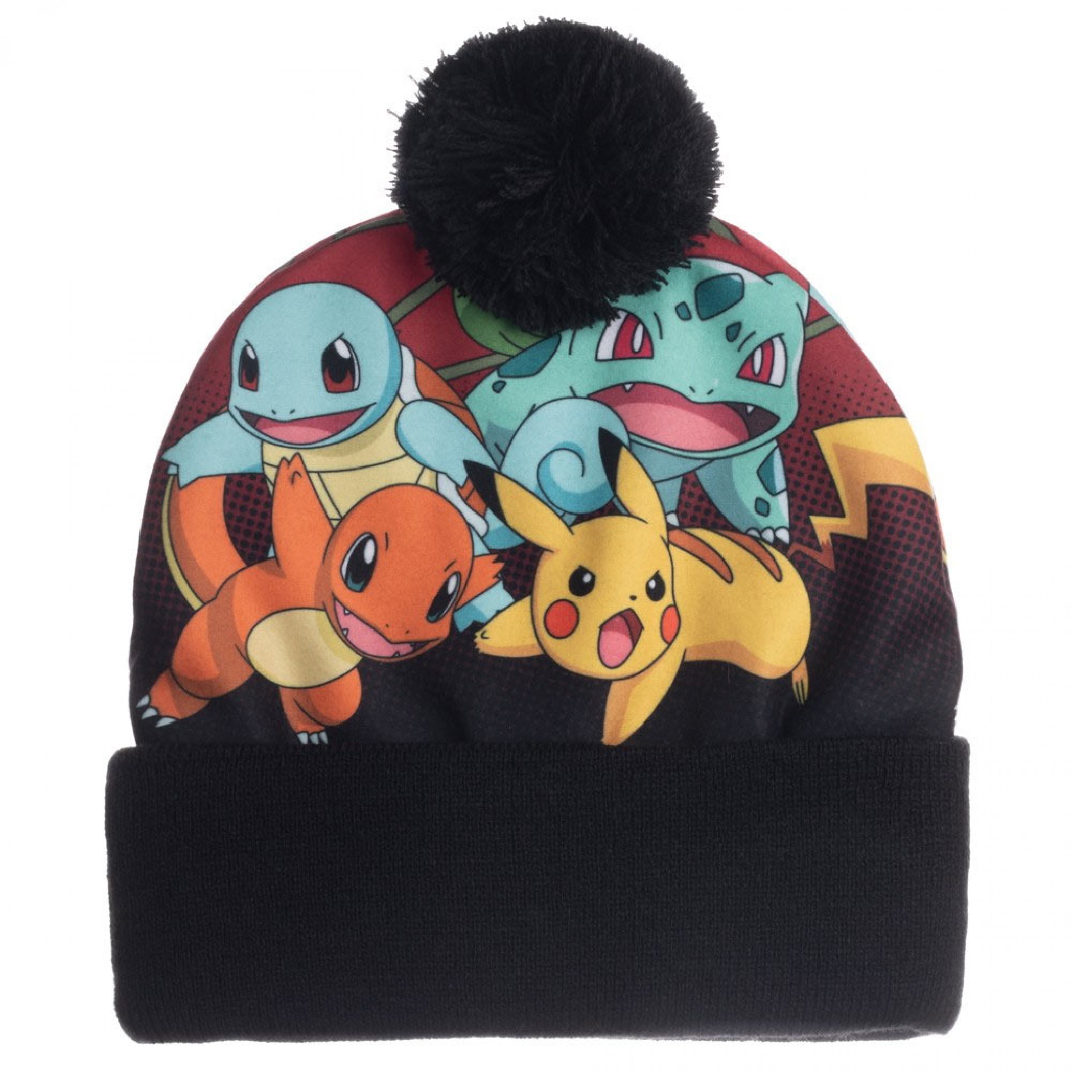 Pokemon Sublimated Crown Beanie, Black