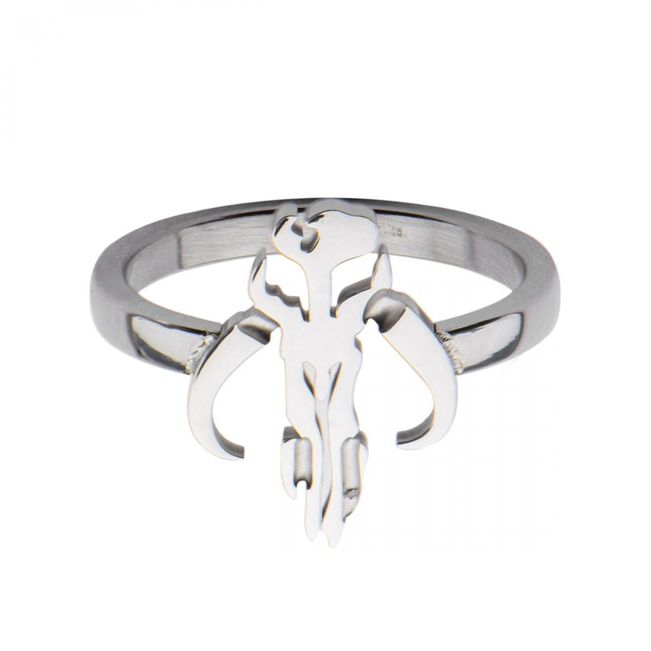 Star Wars Mandalorian Symbol Cut Out Petite Ring, Silver