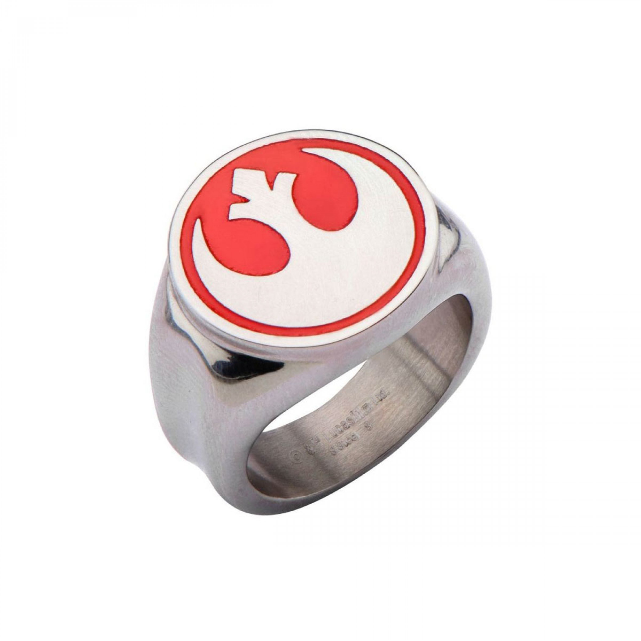 Star Wars Red Rebel Alliance Symbol Ring, Silver