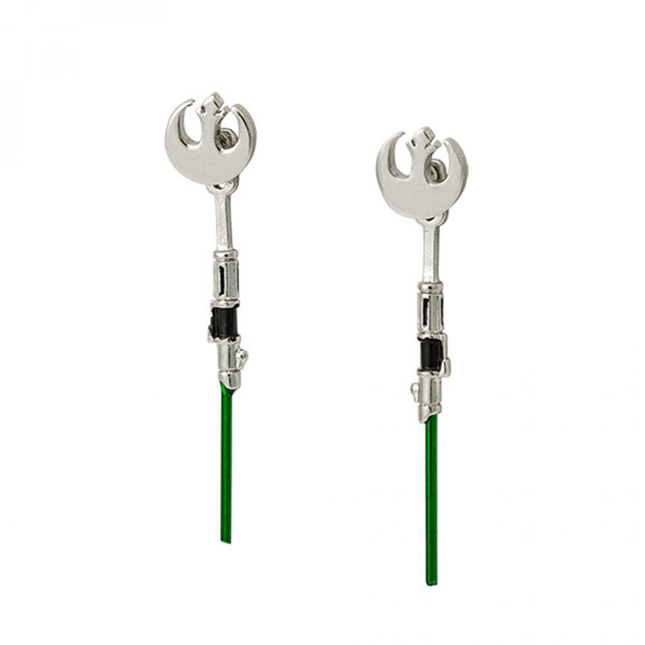 Star Wars Rebel Green Lightsaber Earrings, Green
