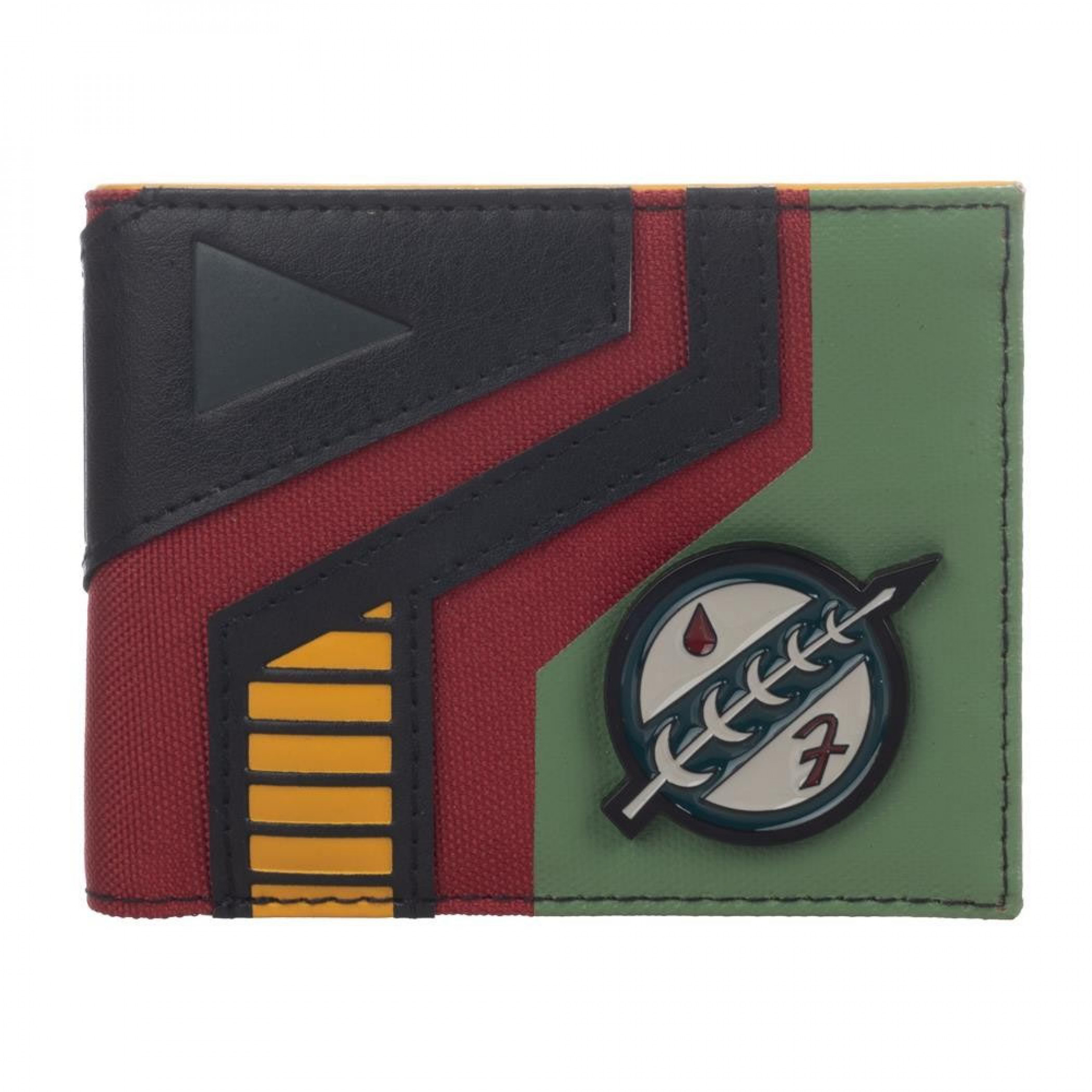 Star Wars Mixed Material Boba Fett Bifold Wallet, Green