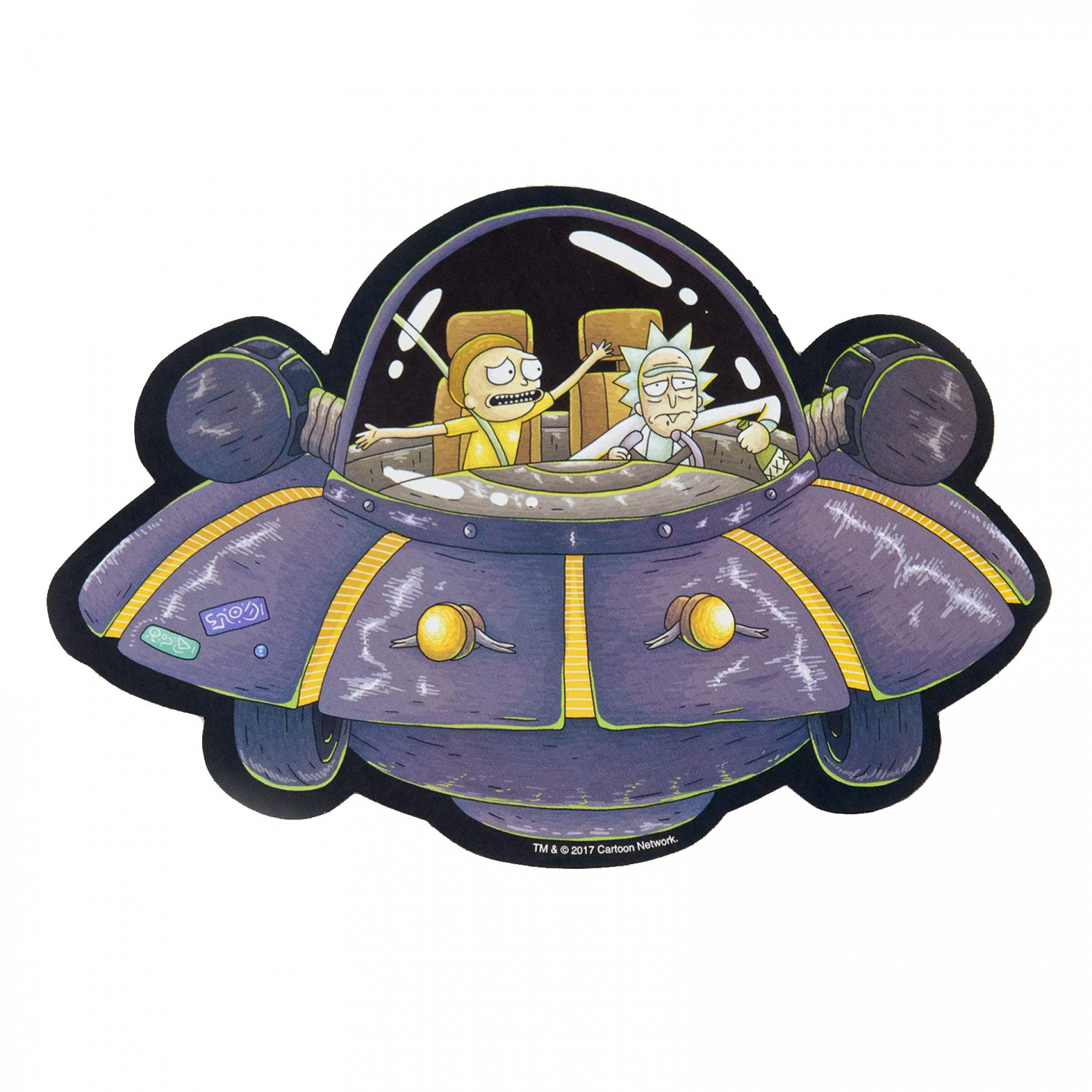 Rick And Morty Ufo Spaceship Car Magnet