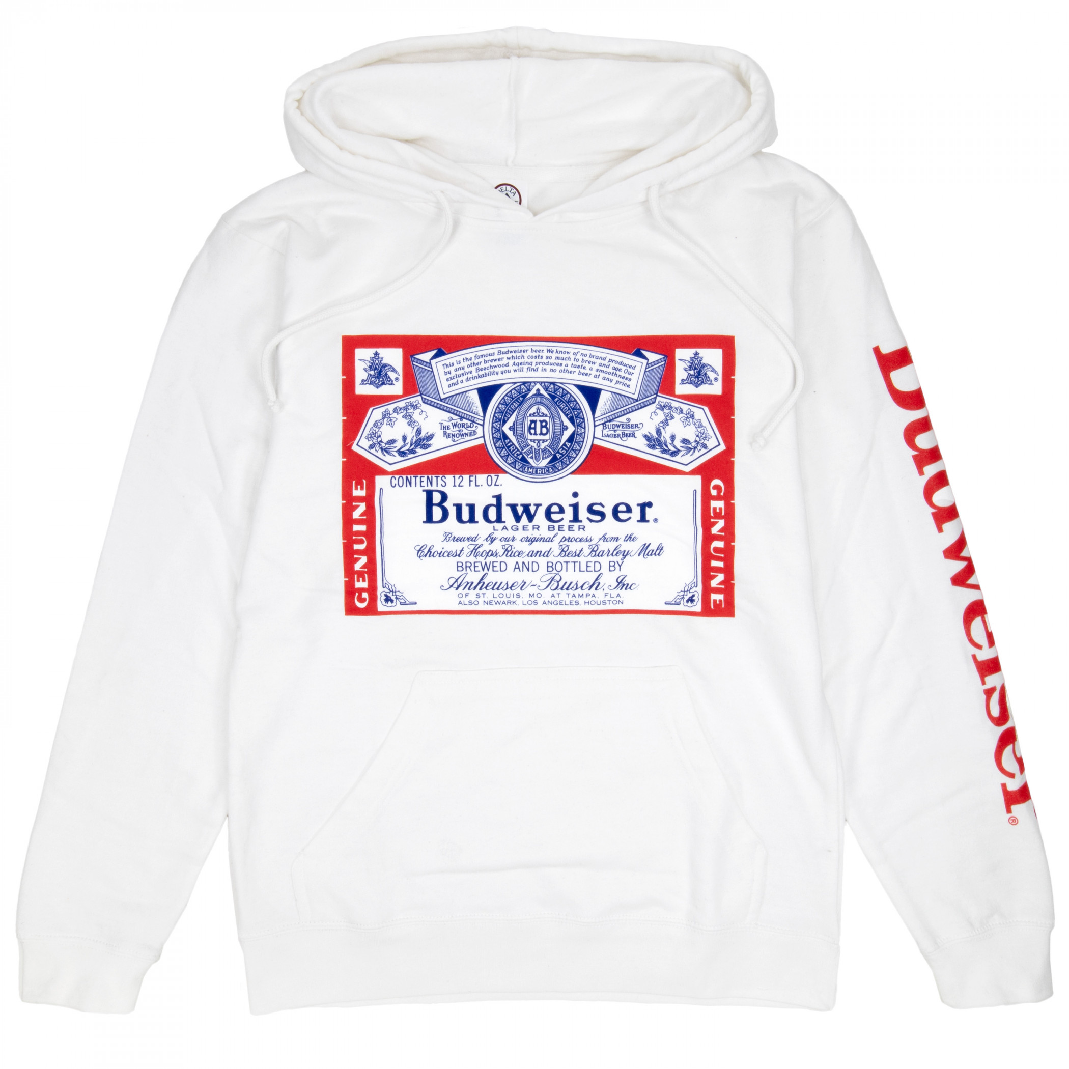 Budweiser Beer Men's White Hoodie