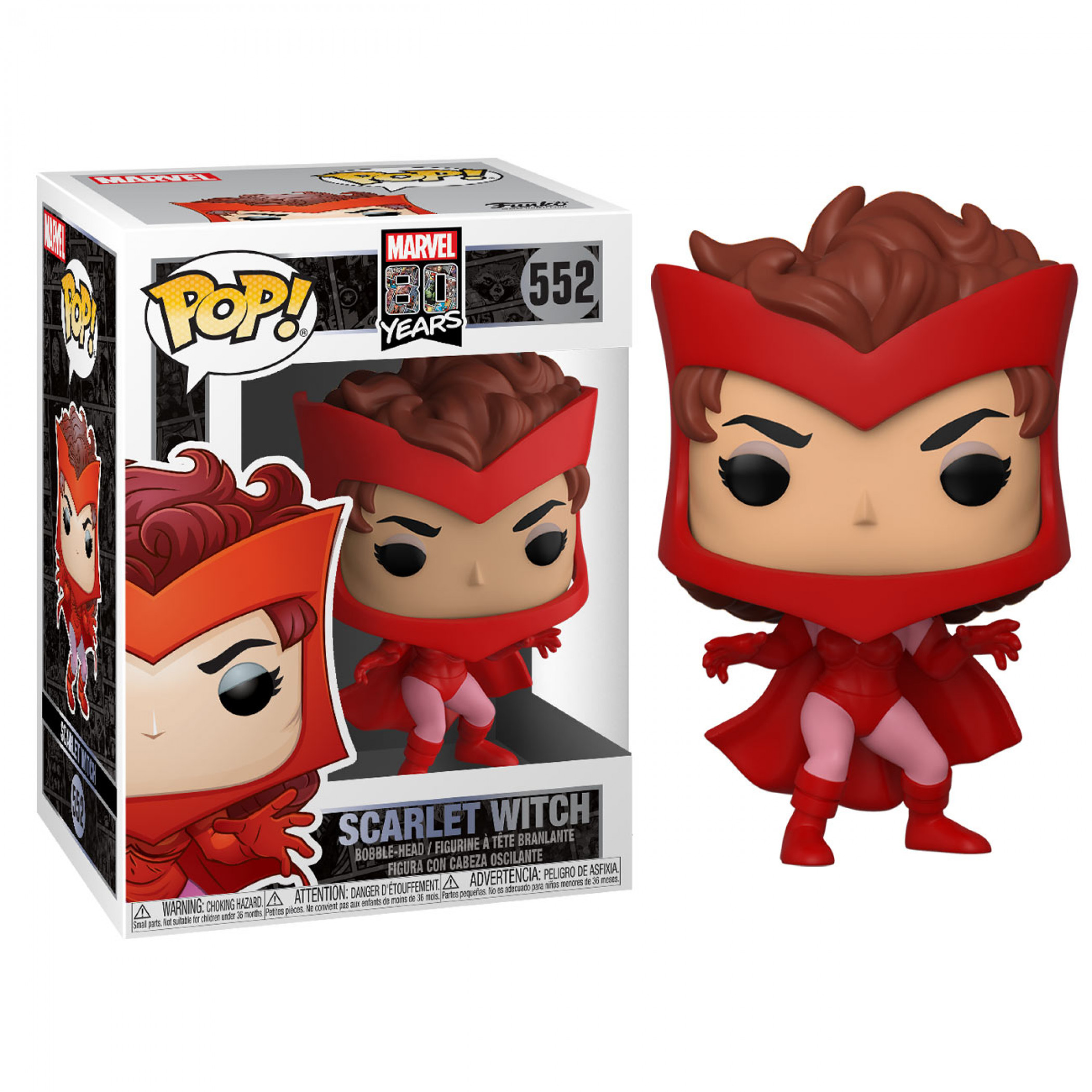 Scarlet Witch Marvel 80th First Appearance Funko Pop Bobblehead, Red