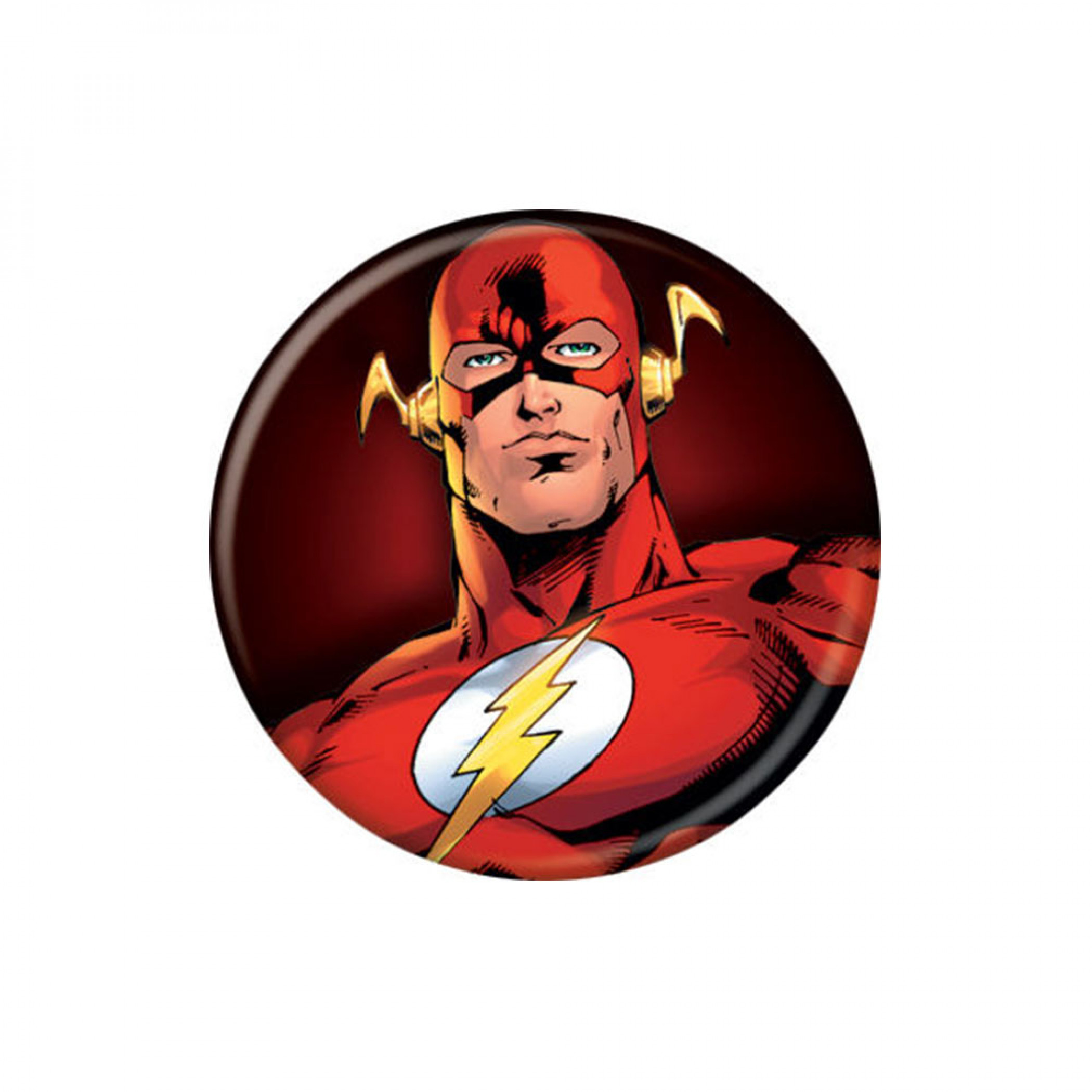 The Flash Character Image Button, Red