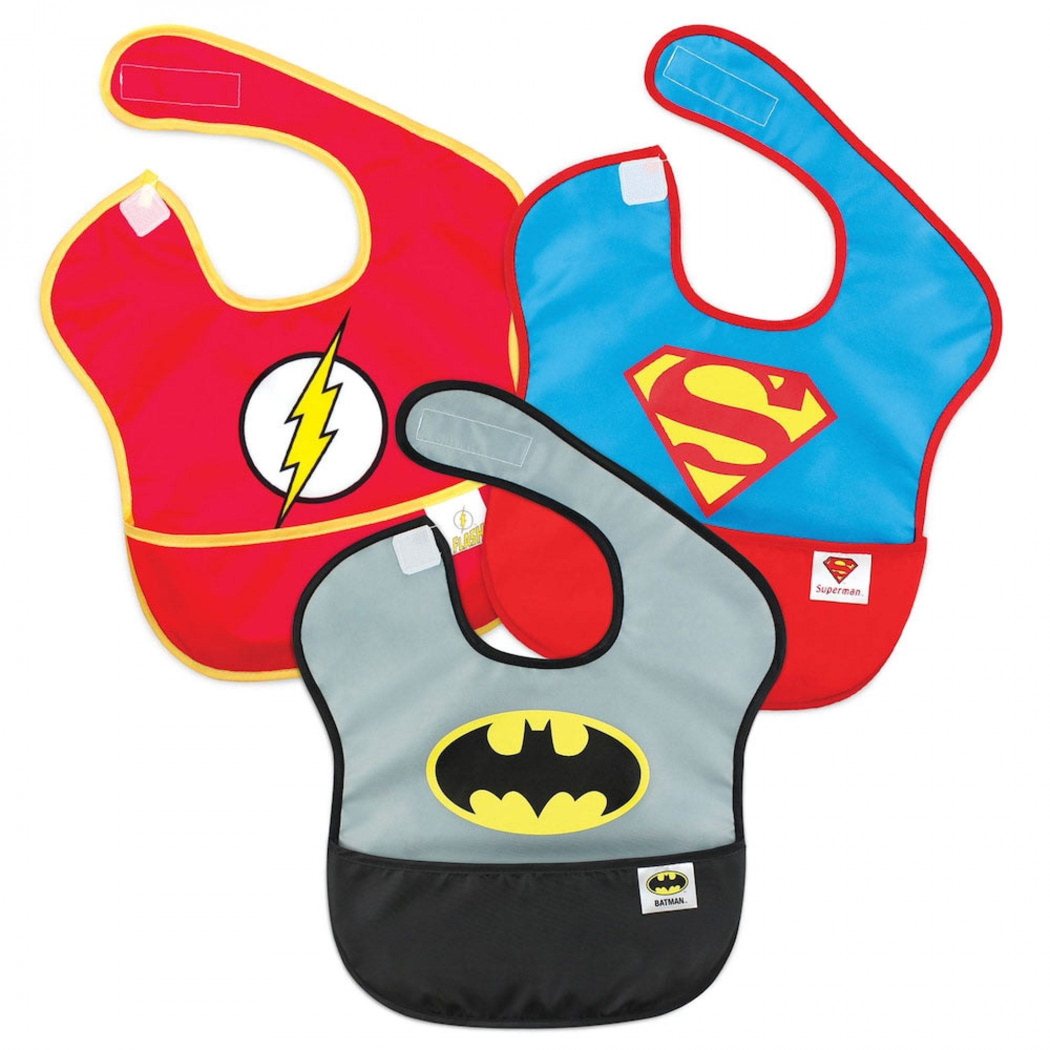 Justice League 3-Pack Bib Set, Black