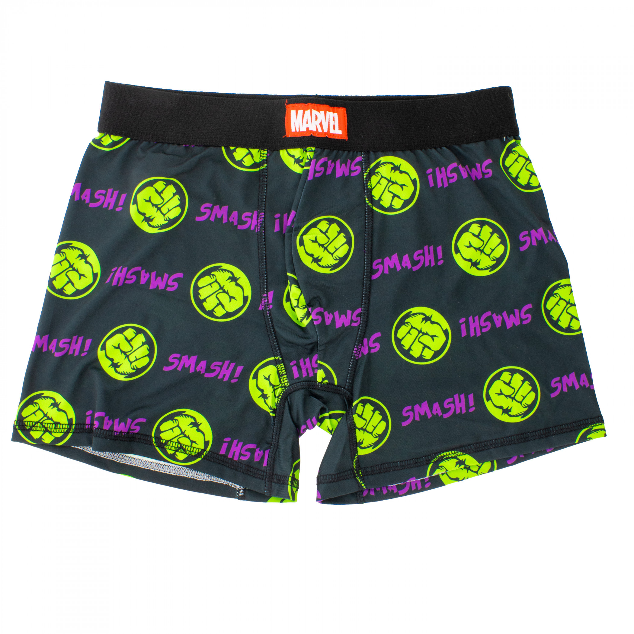 Incredible Hulk Fist Smash Men's Underwear Boxer Briefs, Black