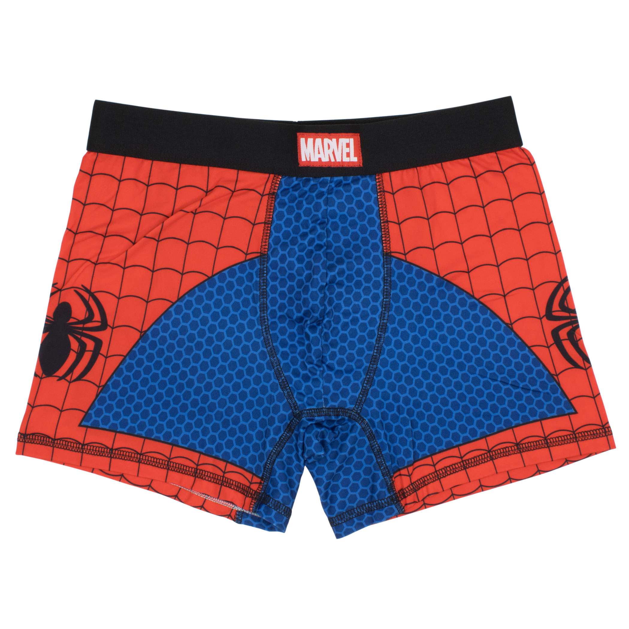 Spider-Man Costume Suit Men's Underwear Boxer Briefs, Red