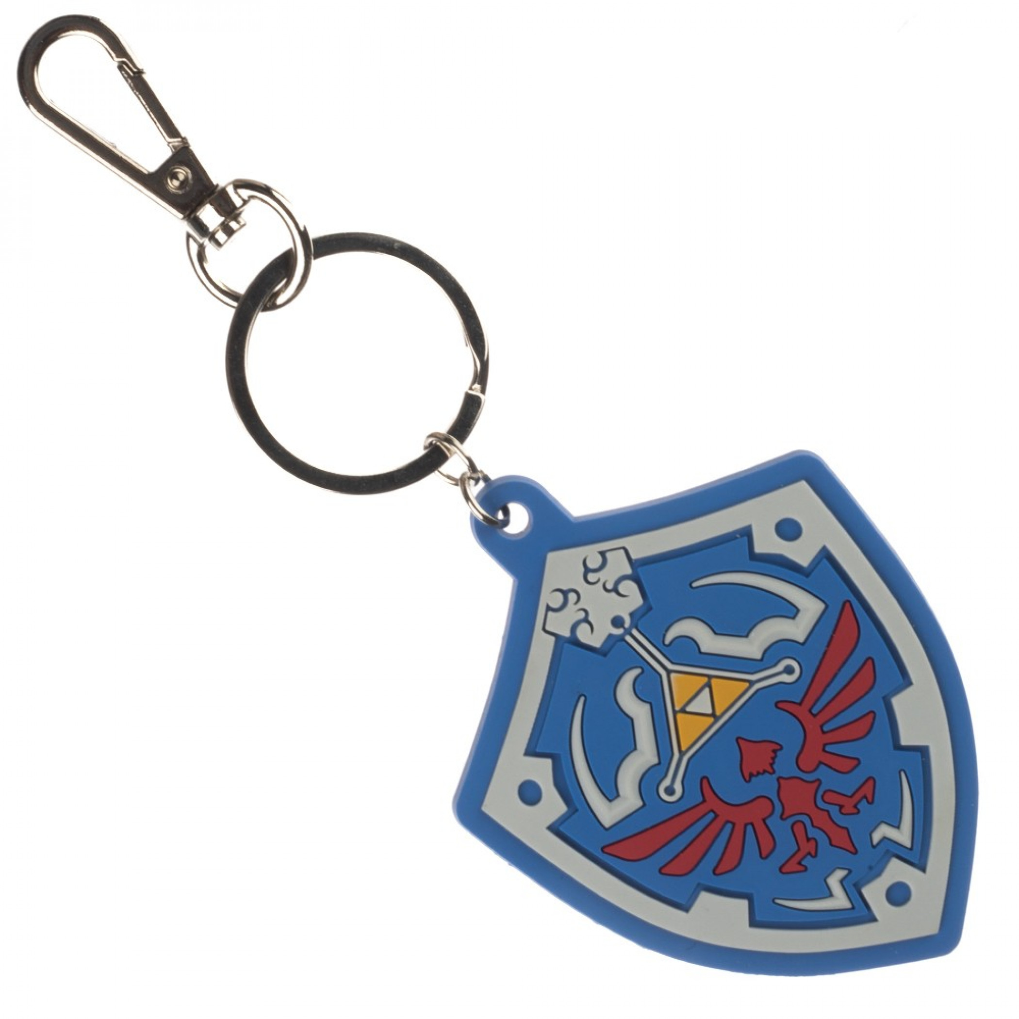 Zelda Shield Soft Touch Keychain, Grey