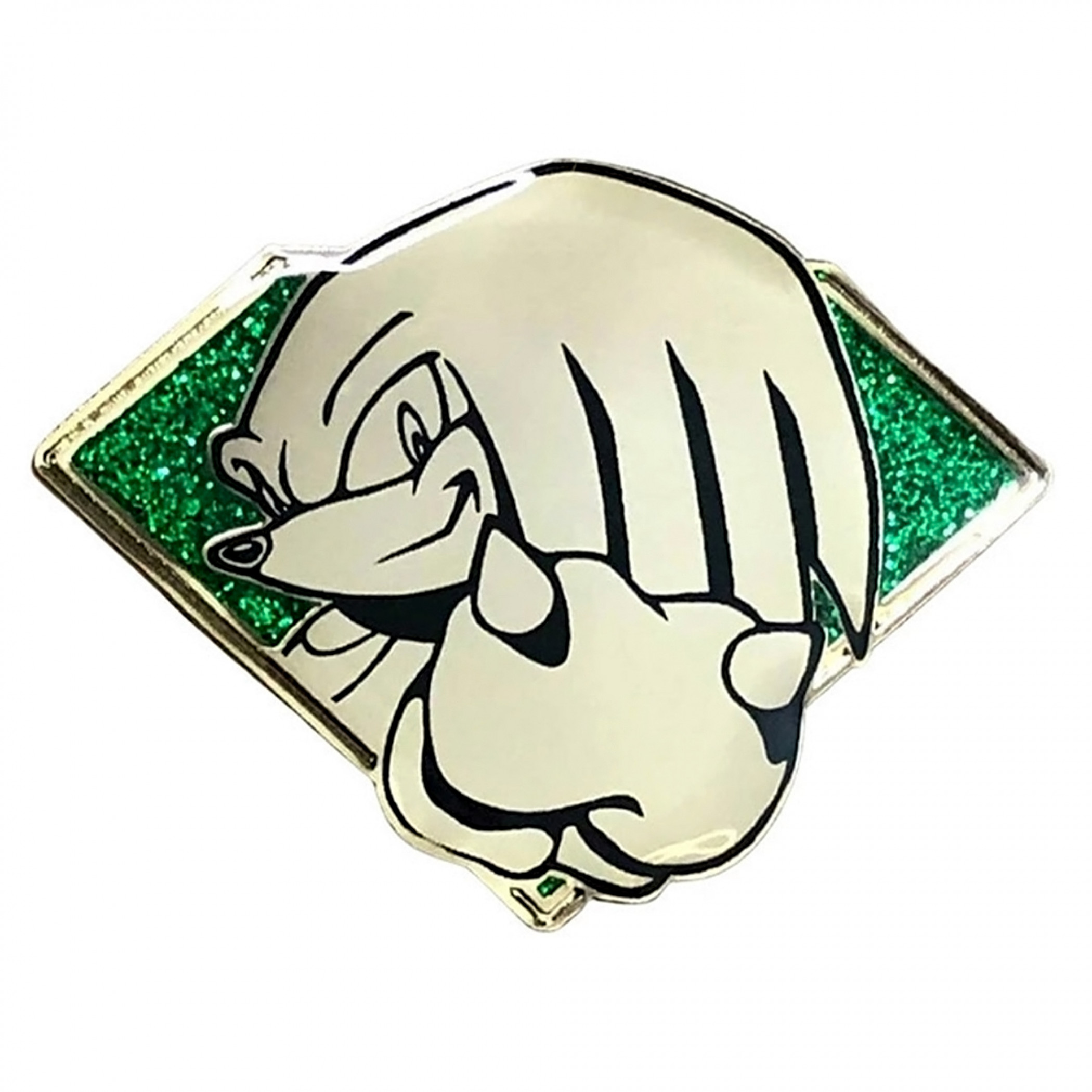 Sonic the Hedgehog Knuckles The Echidna Golden Series Enamel Pin, Gold